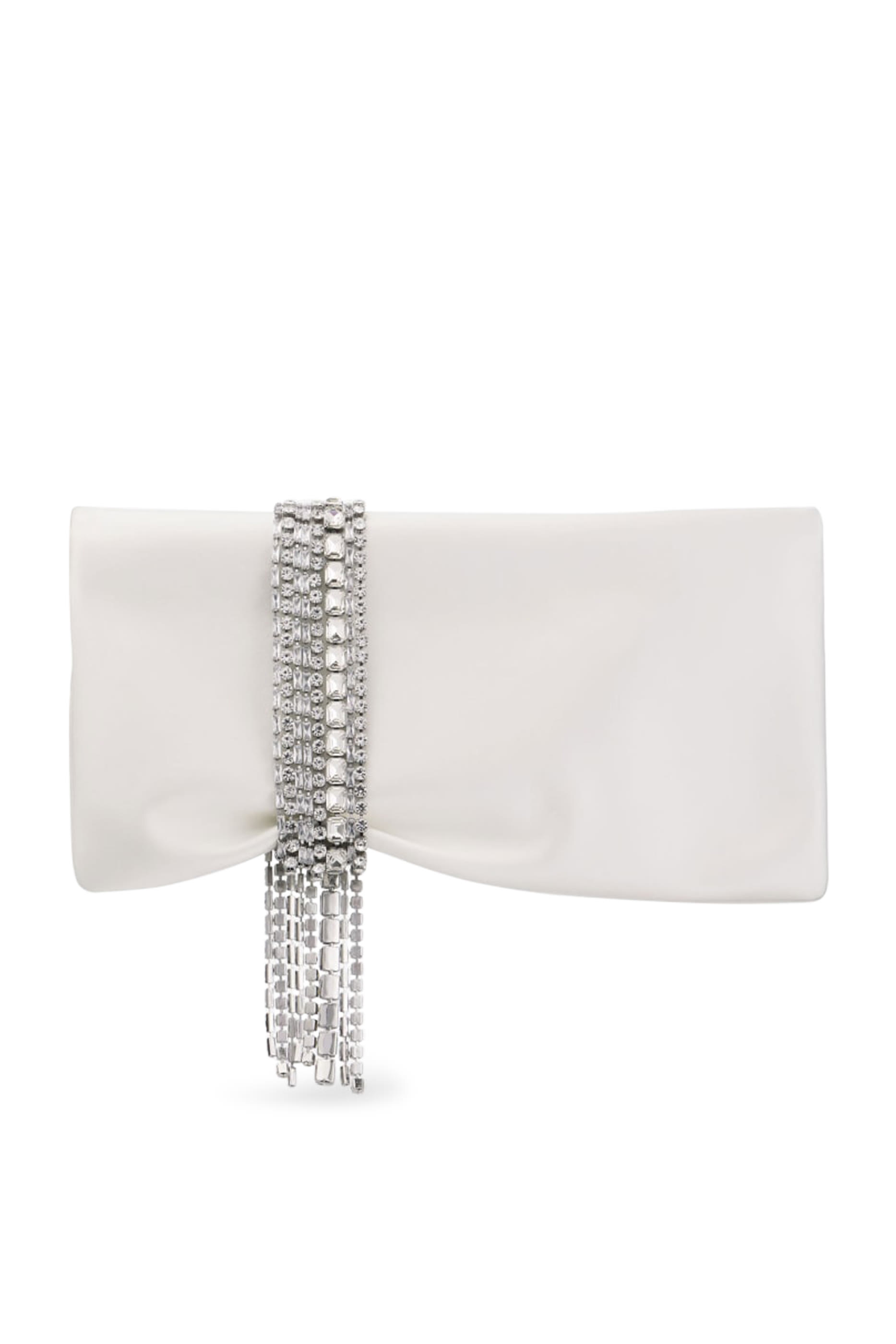 Zandra Satin Crystal Clutch