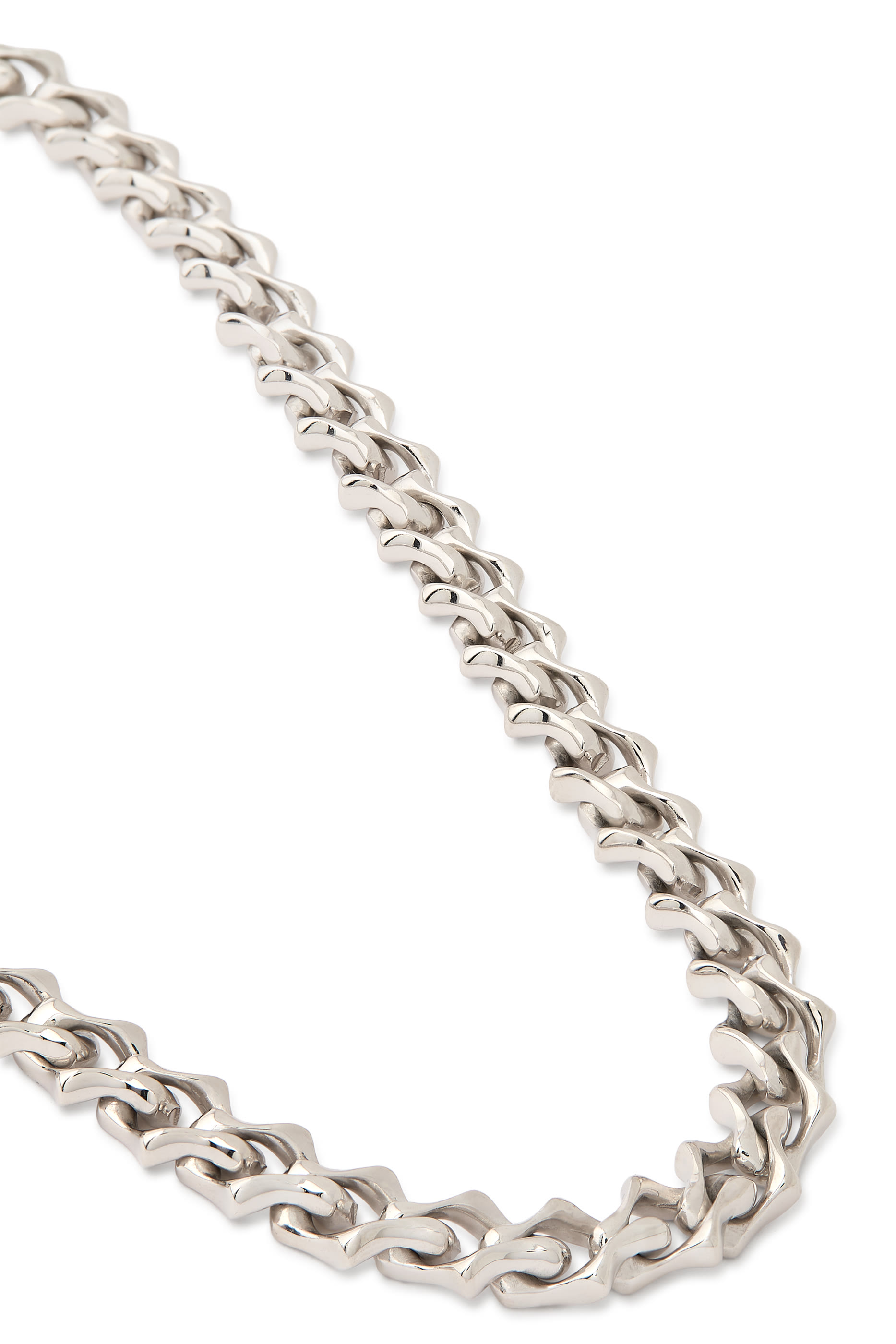 Sharp Chain Logo Necklace 