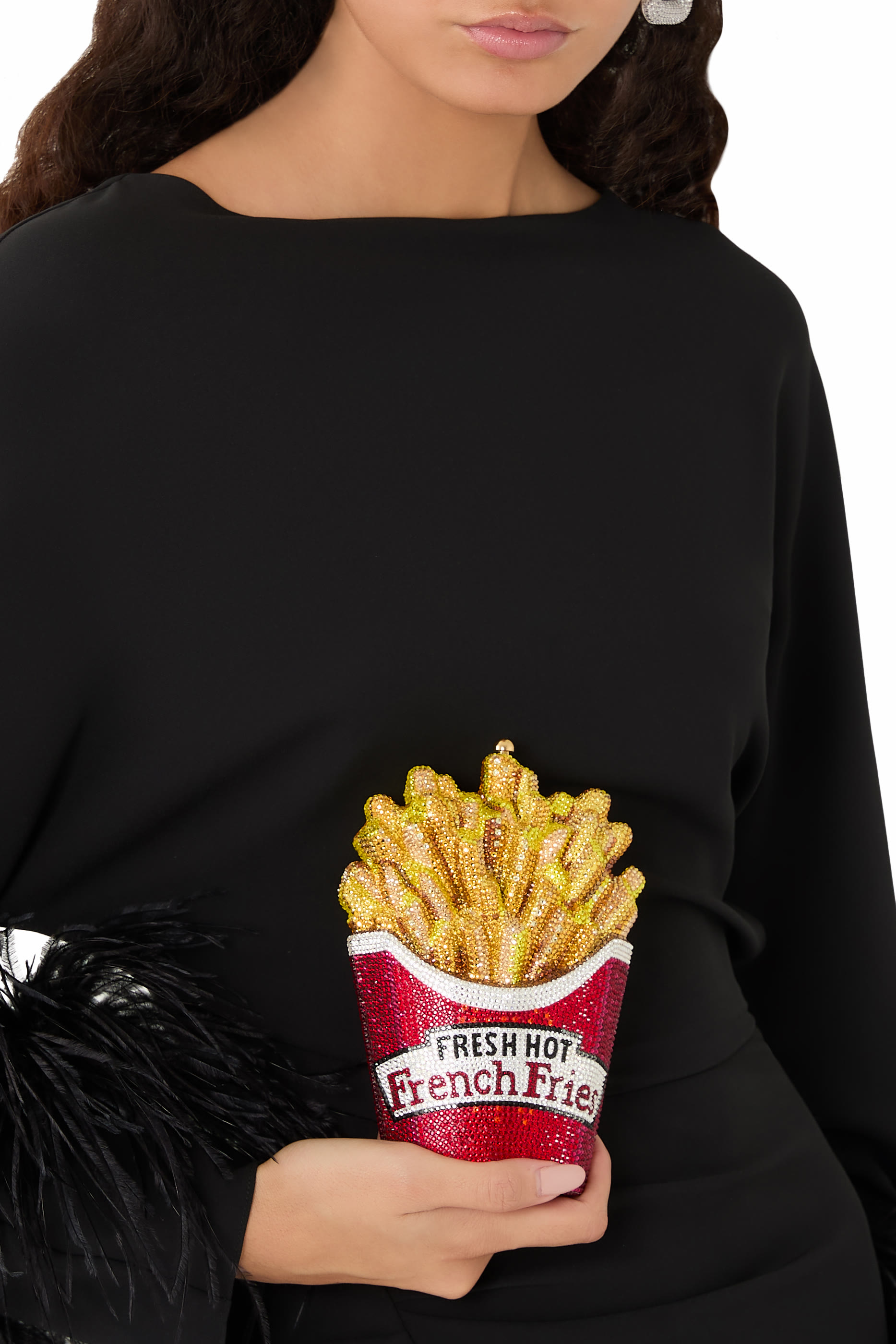 French Fries Fresh and Hot Crystal Clutch Bag