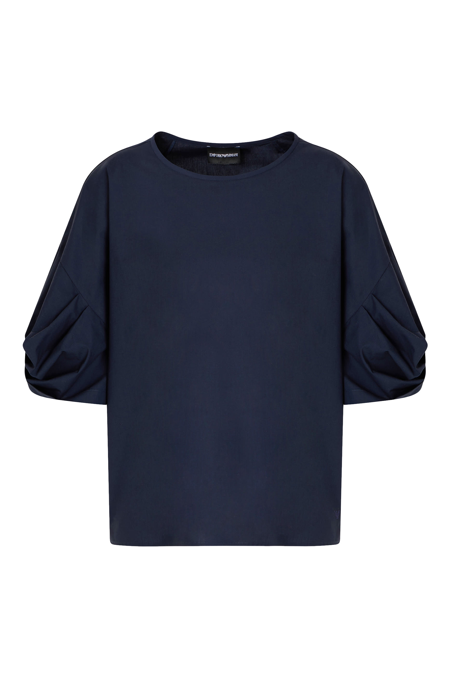 Twisted Sleeves Poplin Blouse