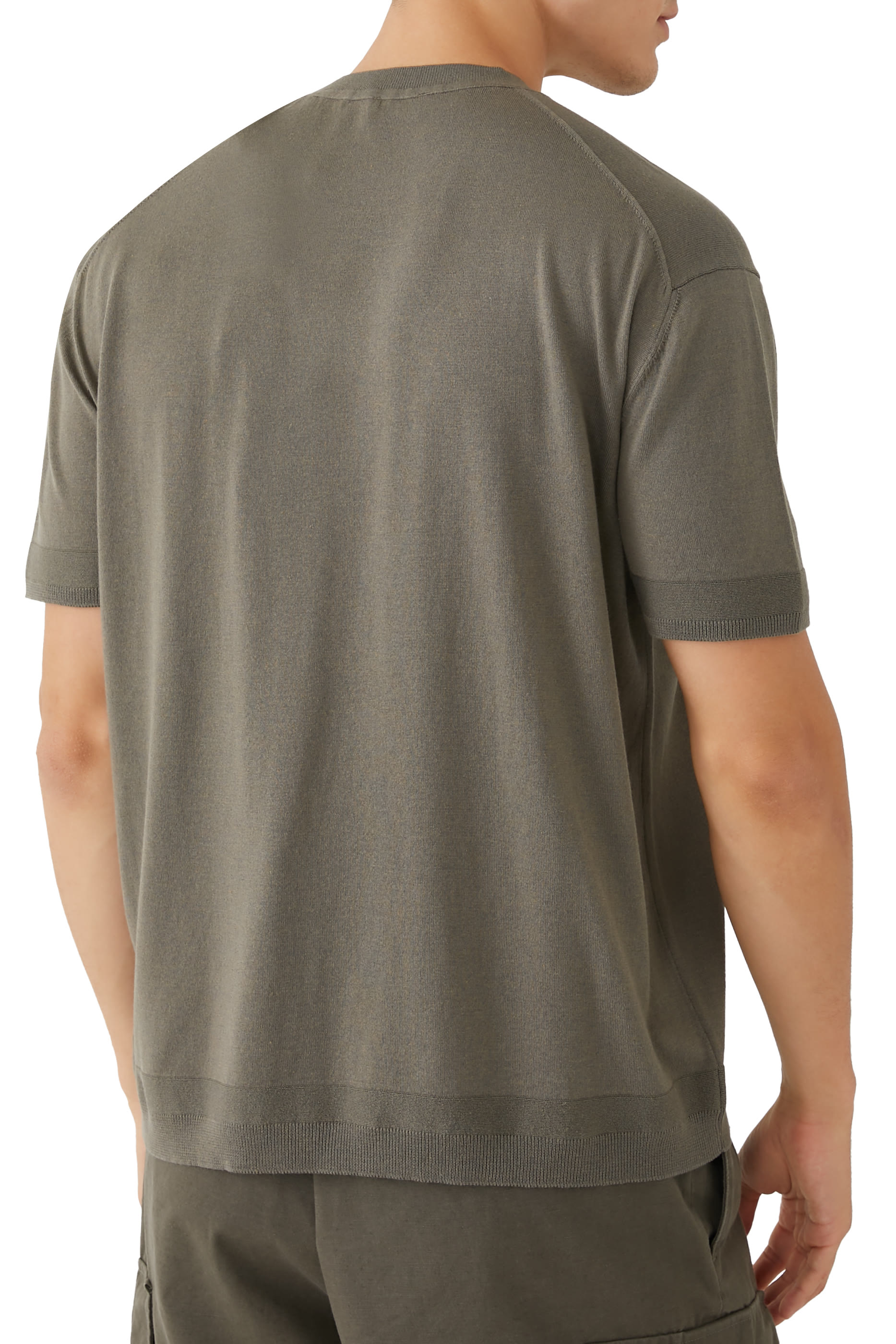 Silk & Cotton Knit T-Shirt