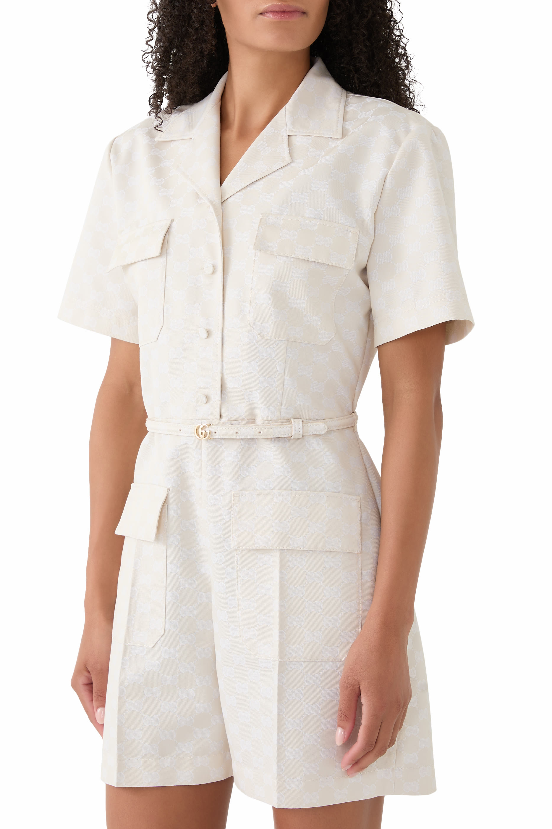 GG Cotton Gabardine Jumpsuit