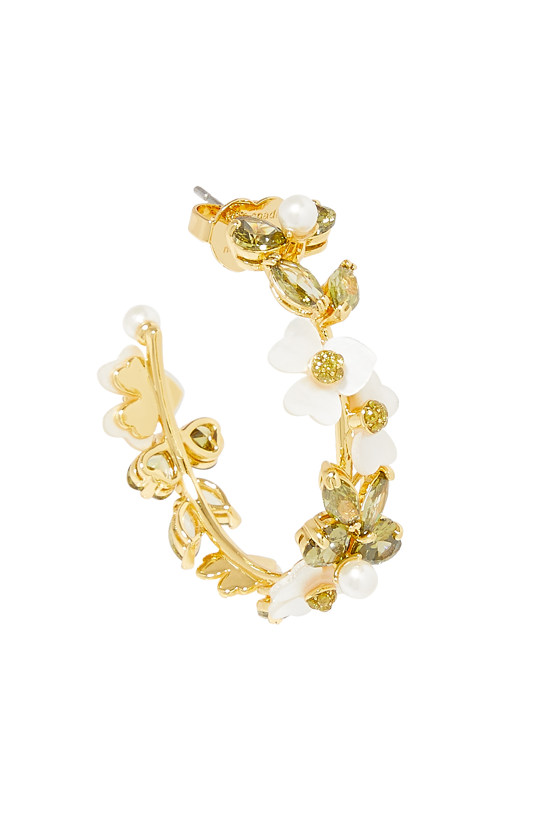 Precious Pansy Hoops