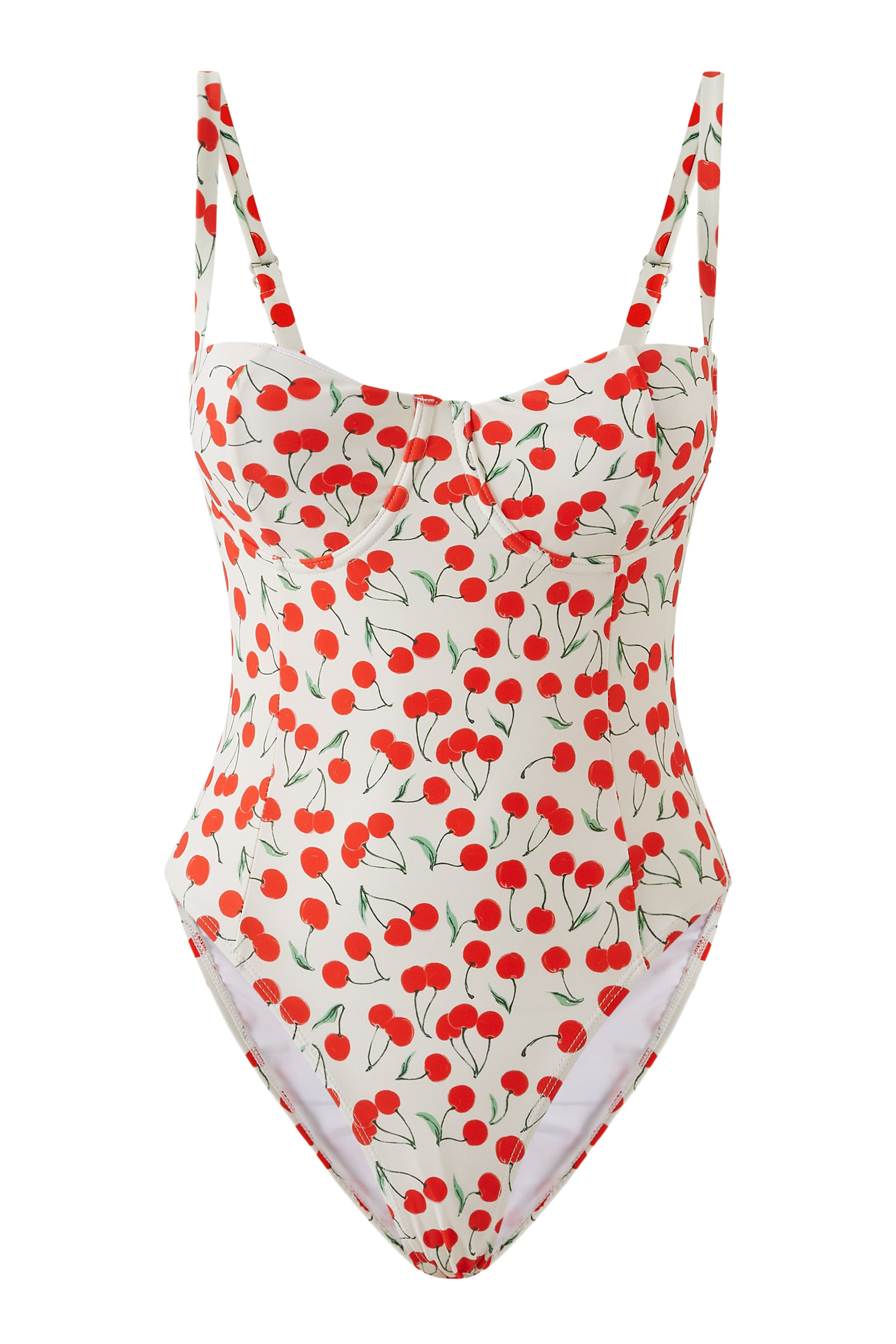 Cherry Square Neck One-Piece