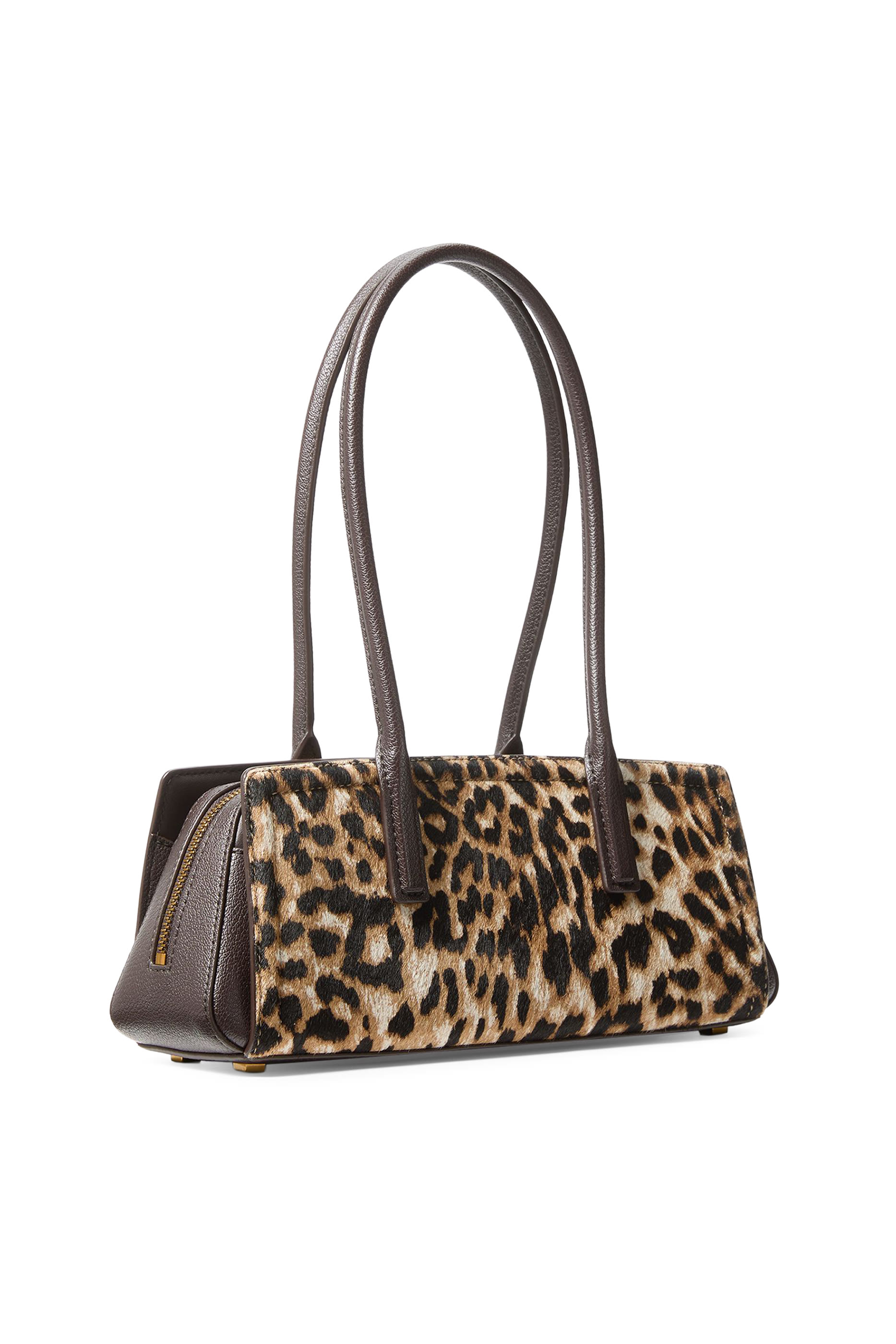 Laila Small Leopard Print Calf Hair Shoulder Bag