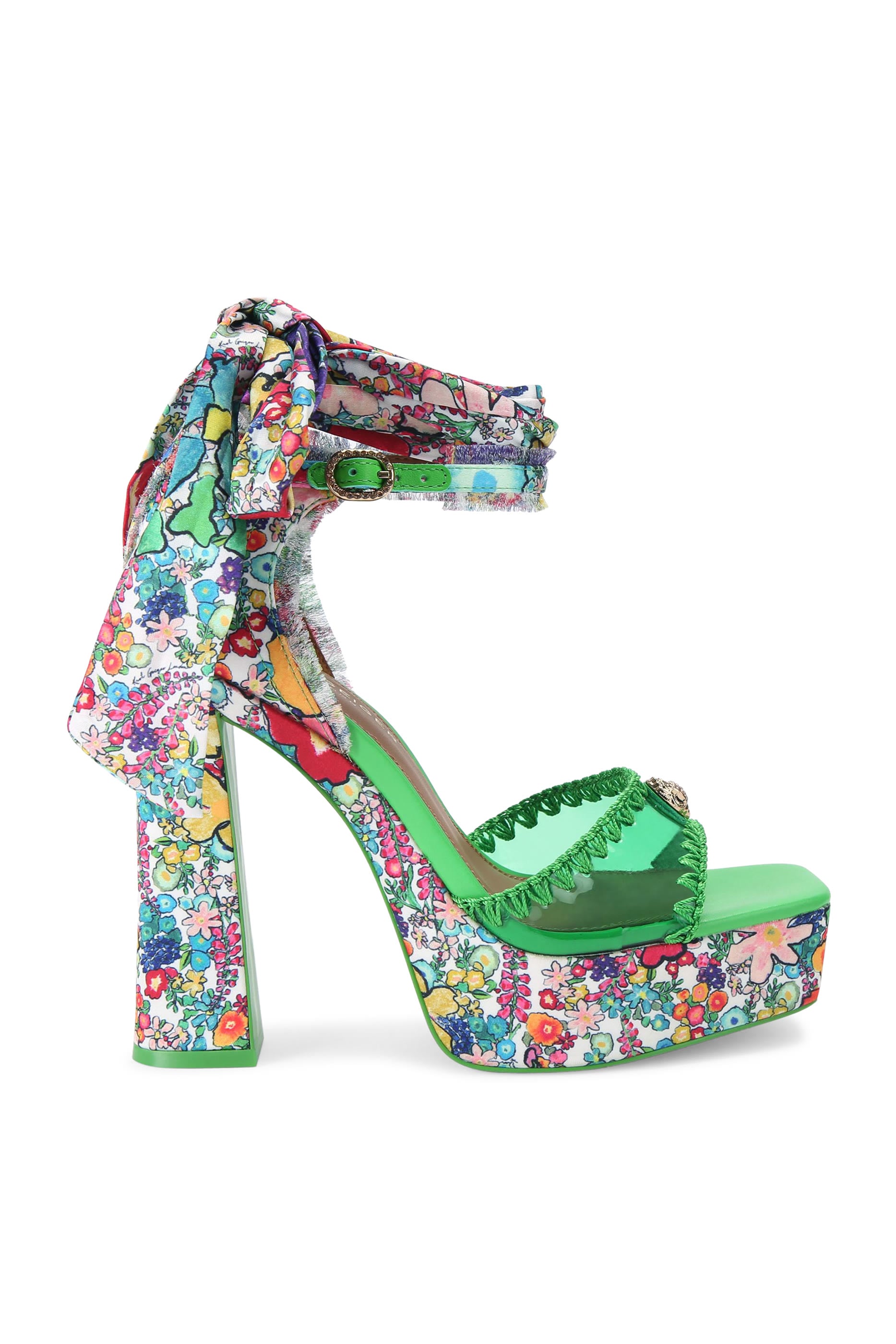 Vinyl-Tie Platform Sandals