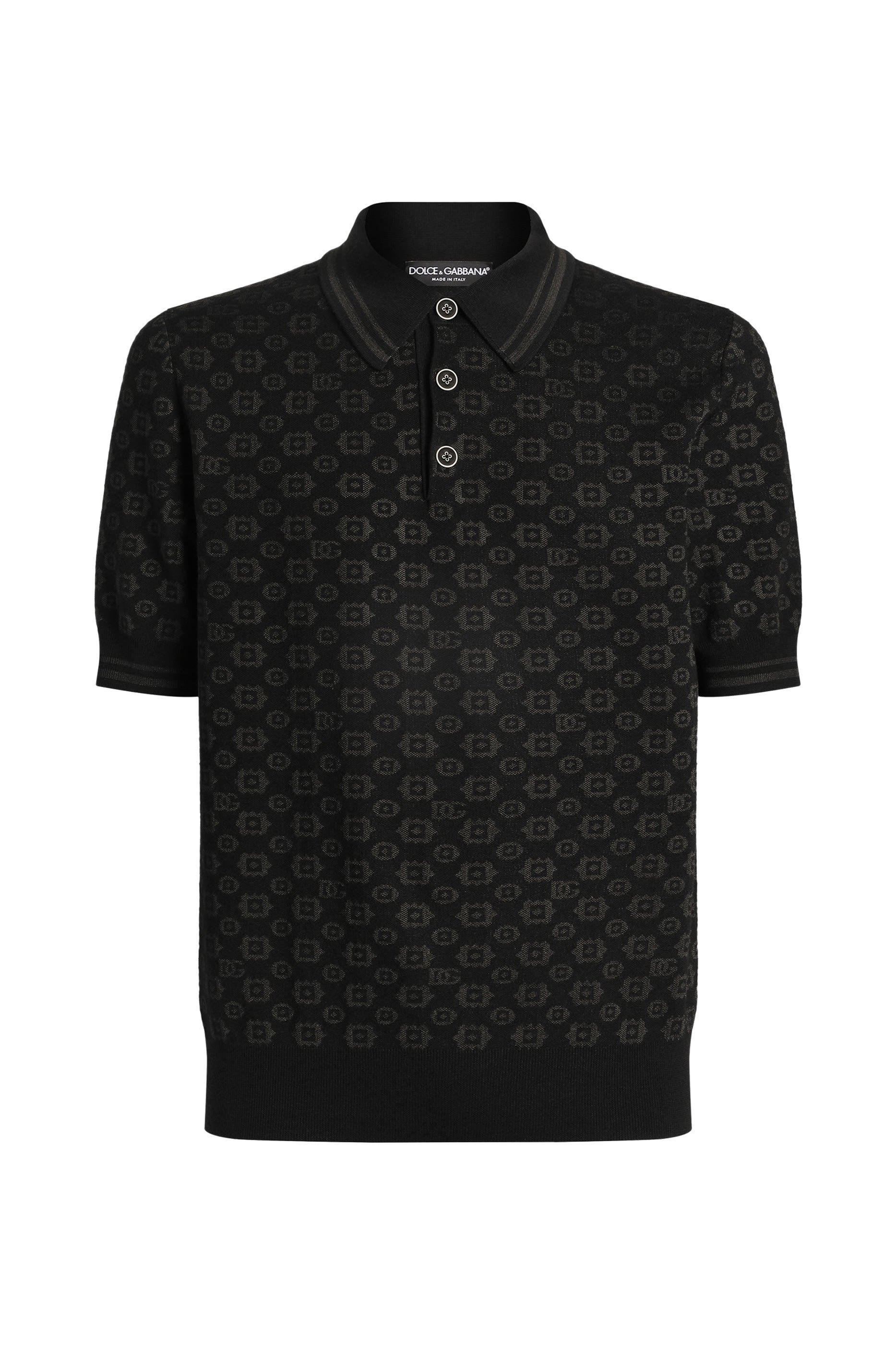 Micro-Dot Stitch Polo Shirt