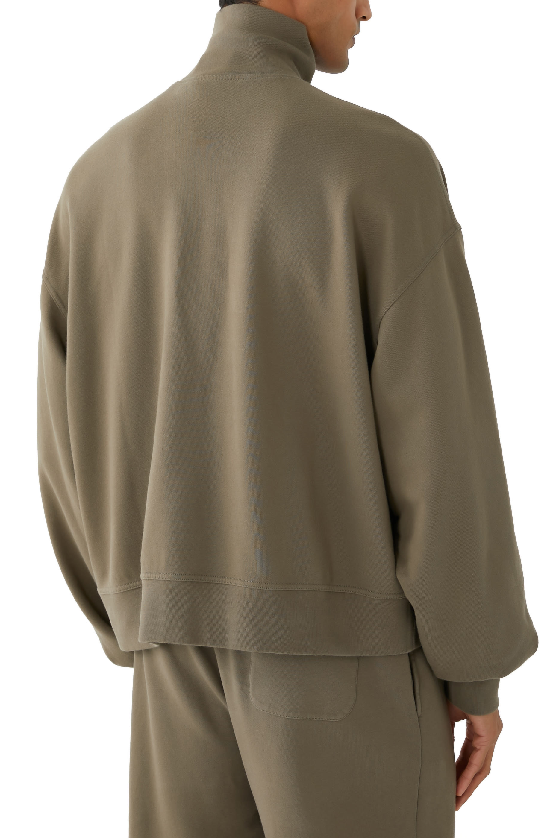 Classic Logo Zipped Crew Sweatshirt