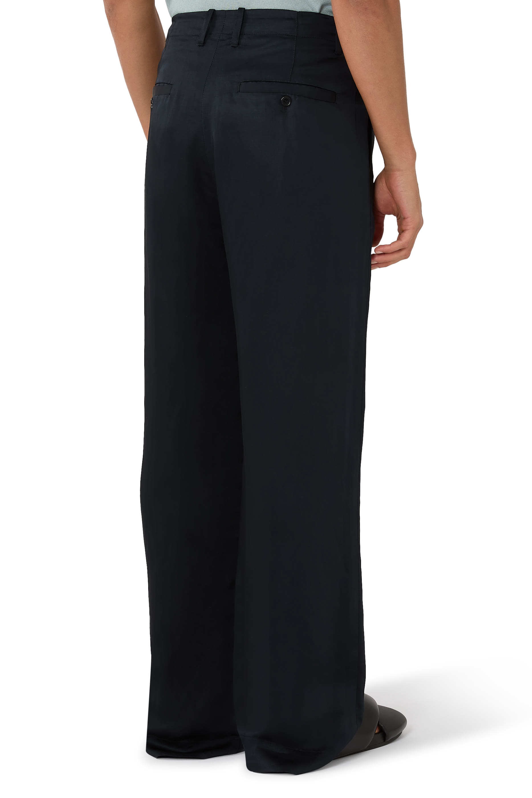 Wilson Wide Leg Satin Trousers