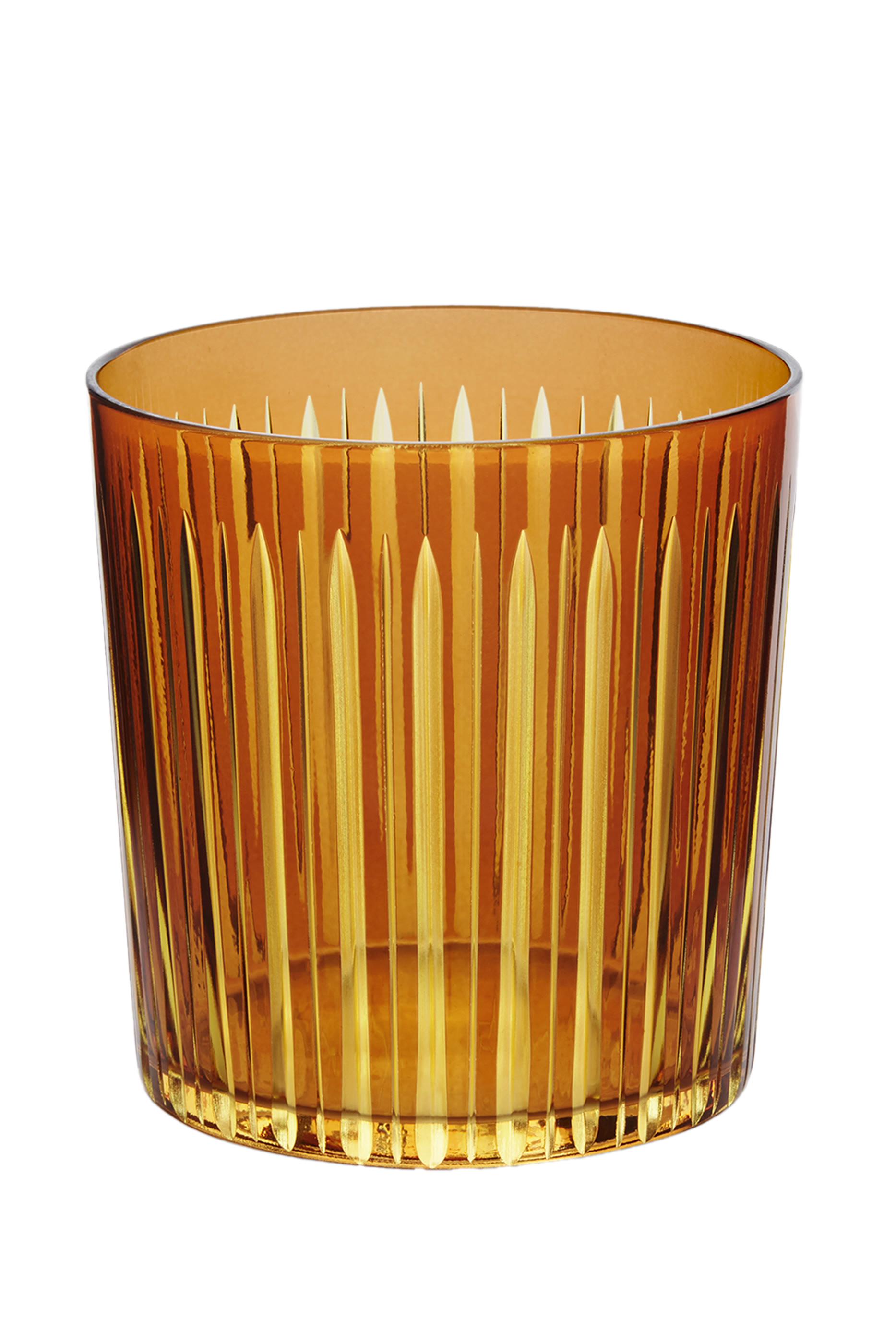 Prism Amber Double Old Fashioned Glass, Set of 4