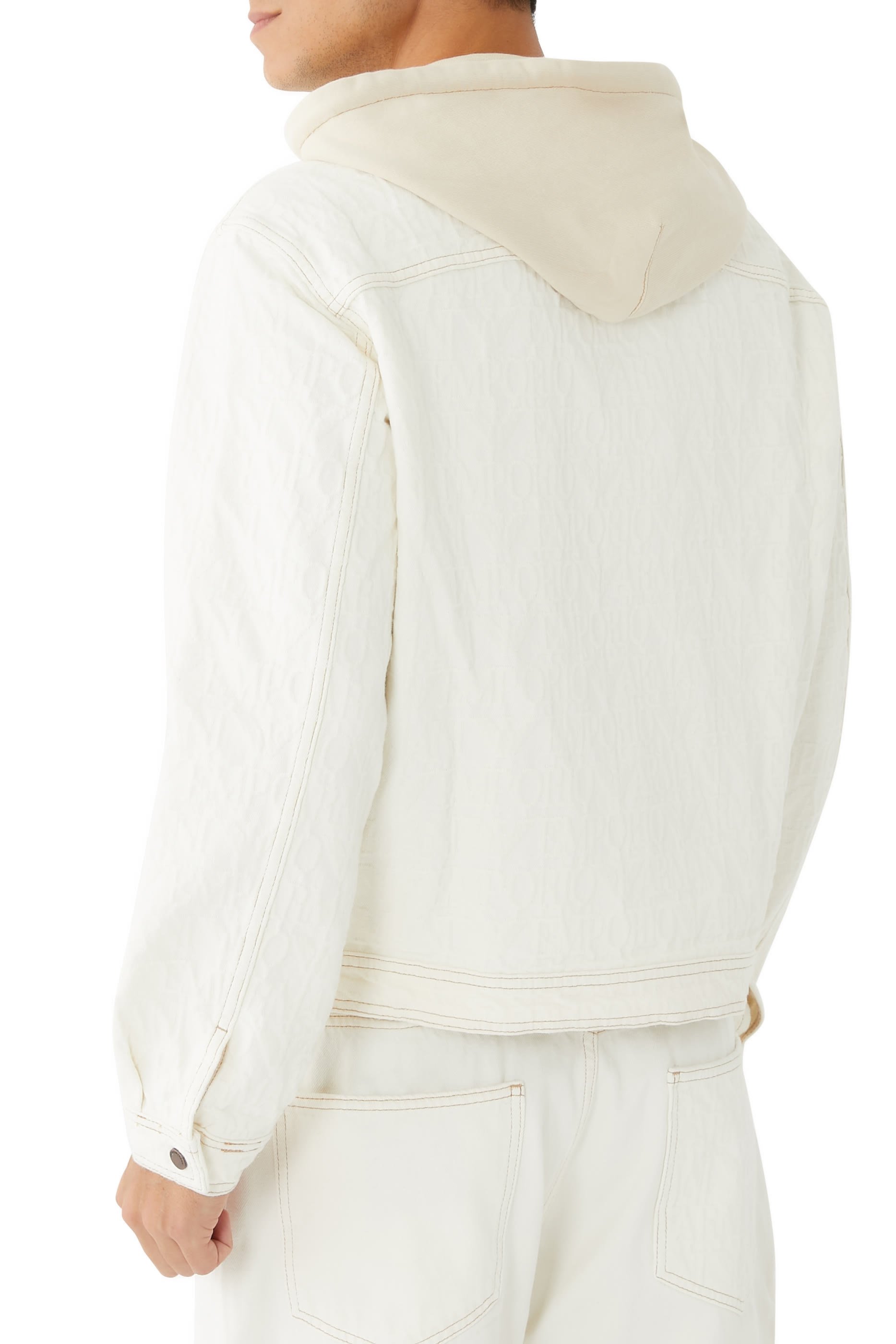 Hooded Denim Blouson Jacket