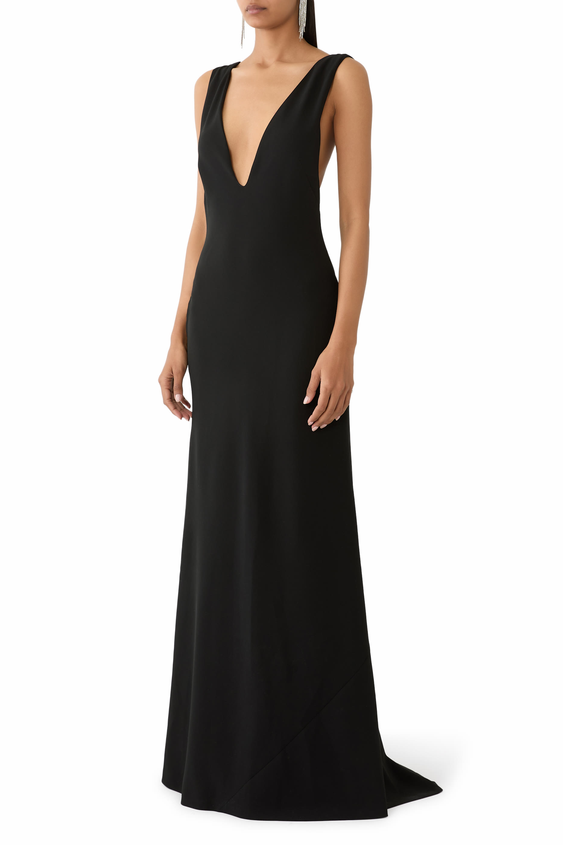 Embellished Stretch Crepe Dress