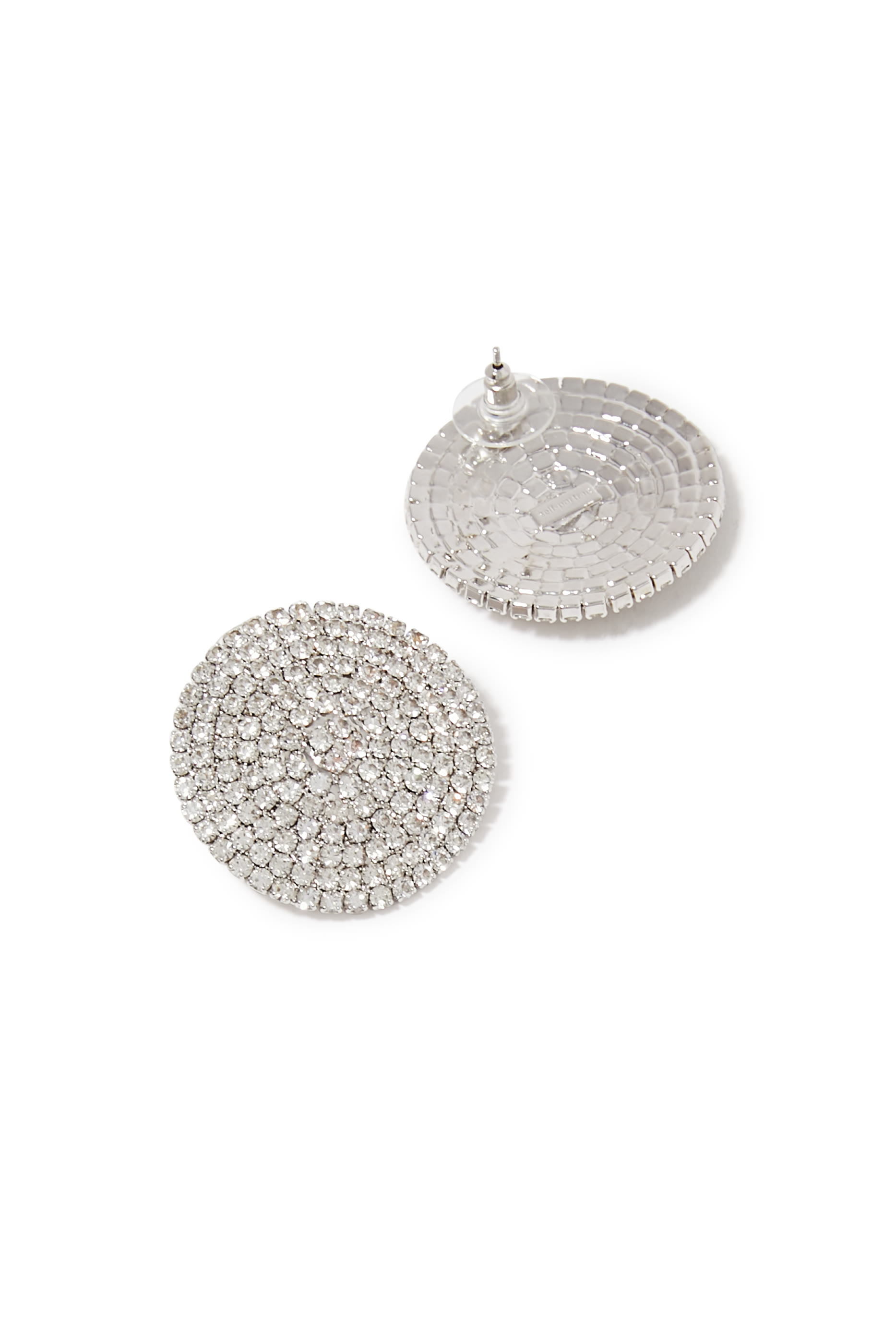 Large Round Crystal Earrings