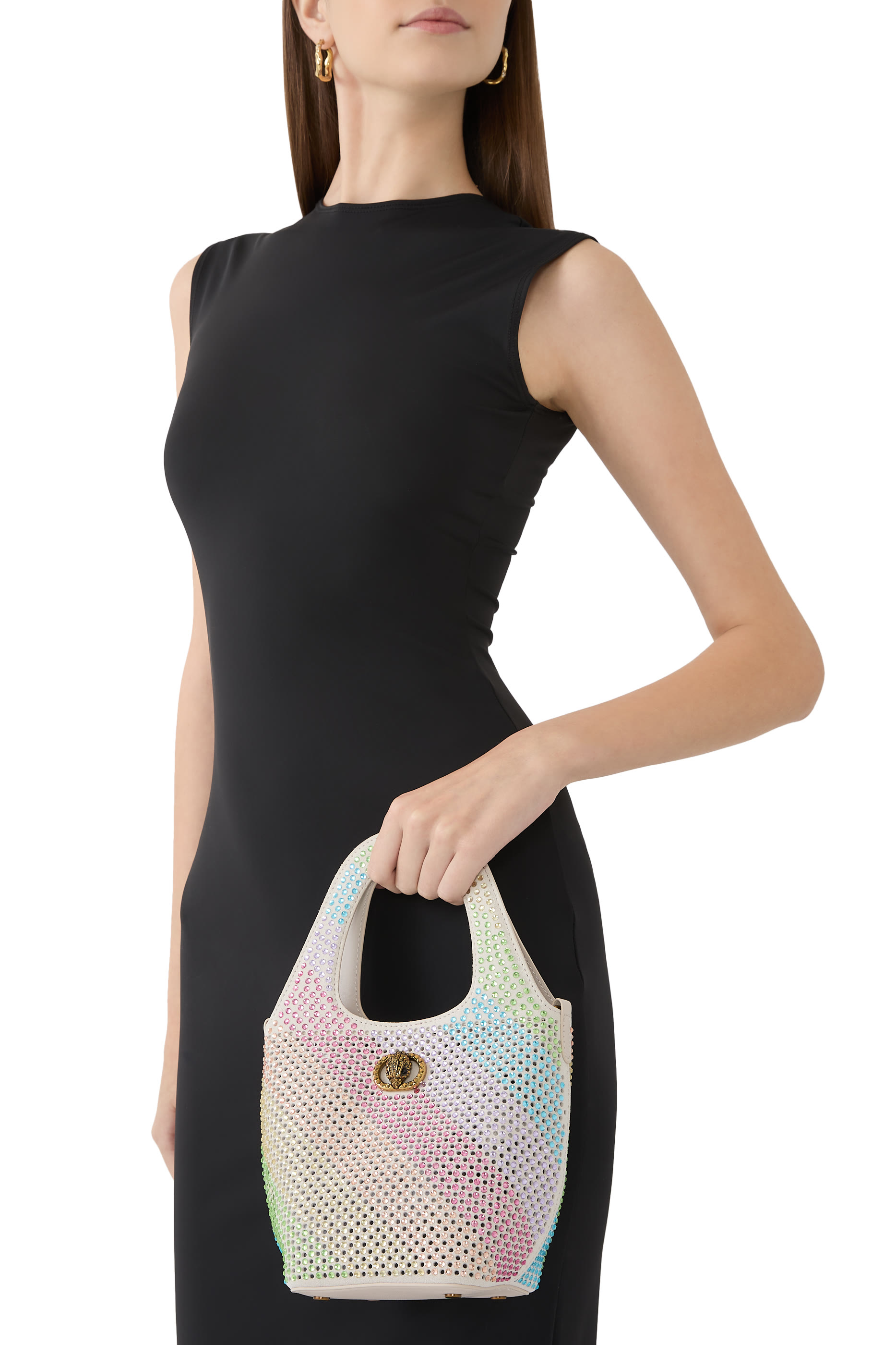 Small Chelsea Crystal Mini Bucket Bag