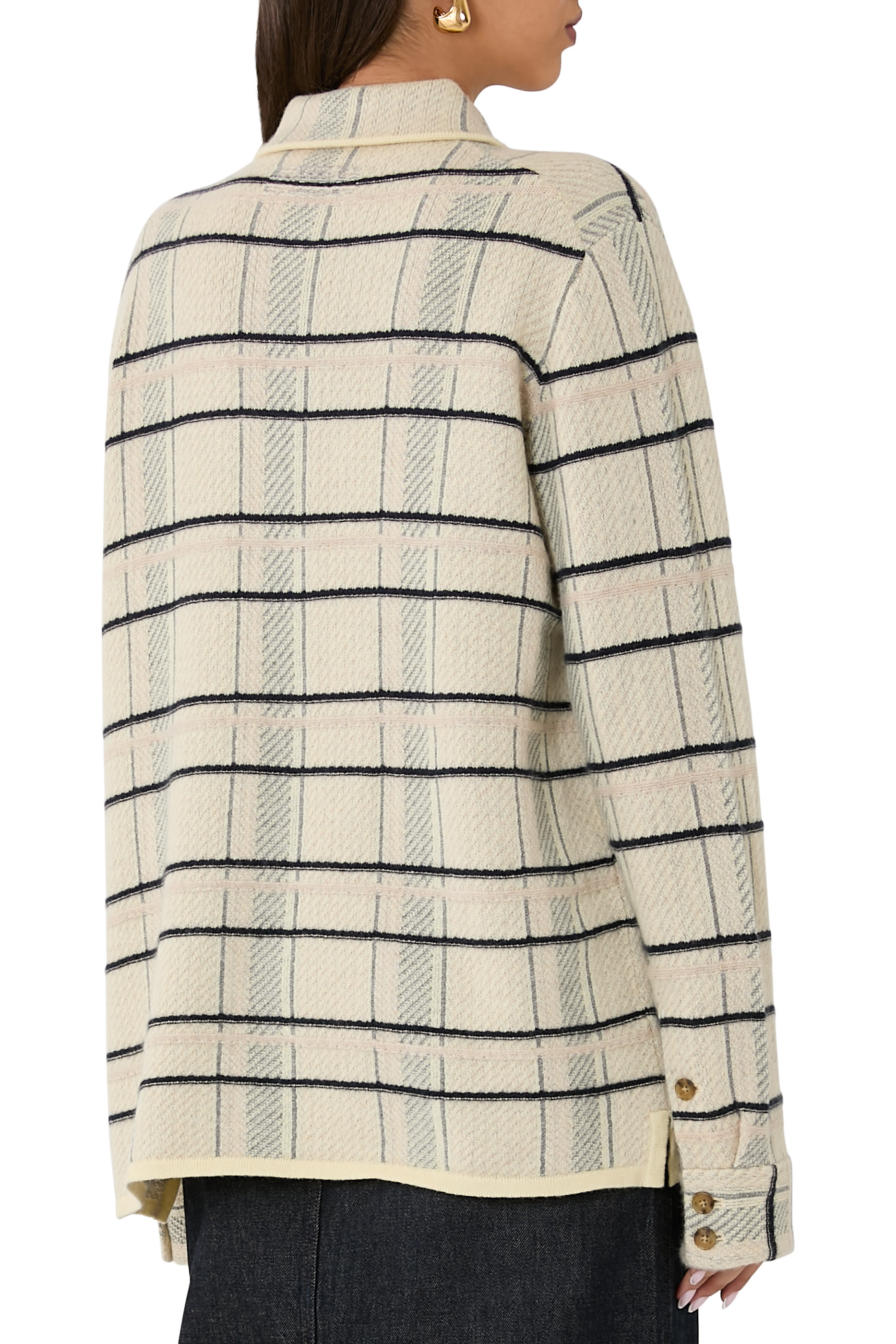 Checked Cashmere Overshirt