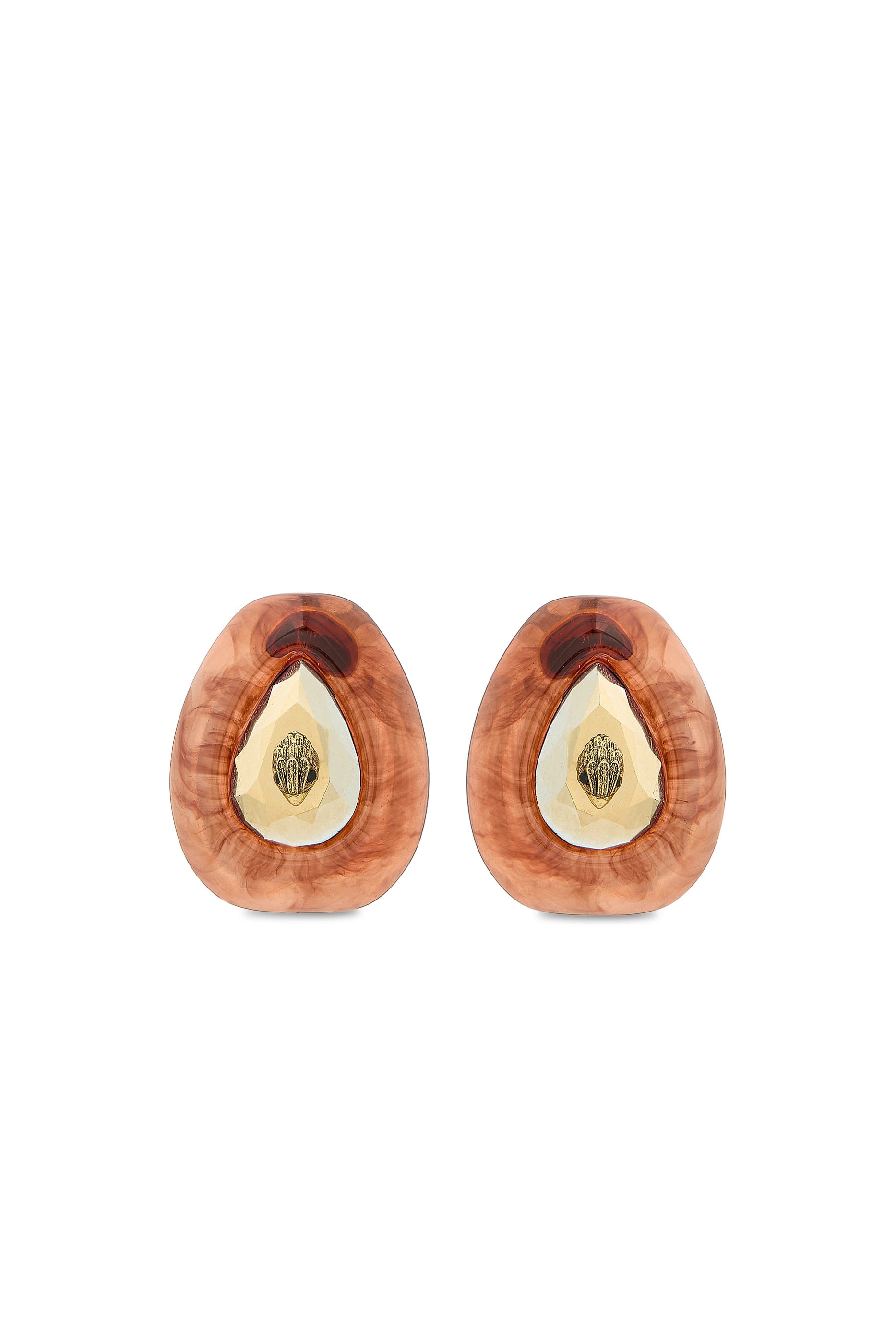 Ophelia Stud Earrings, Brass & Glass Crystal