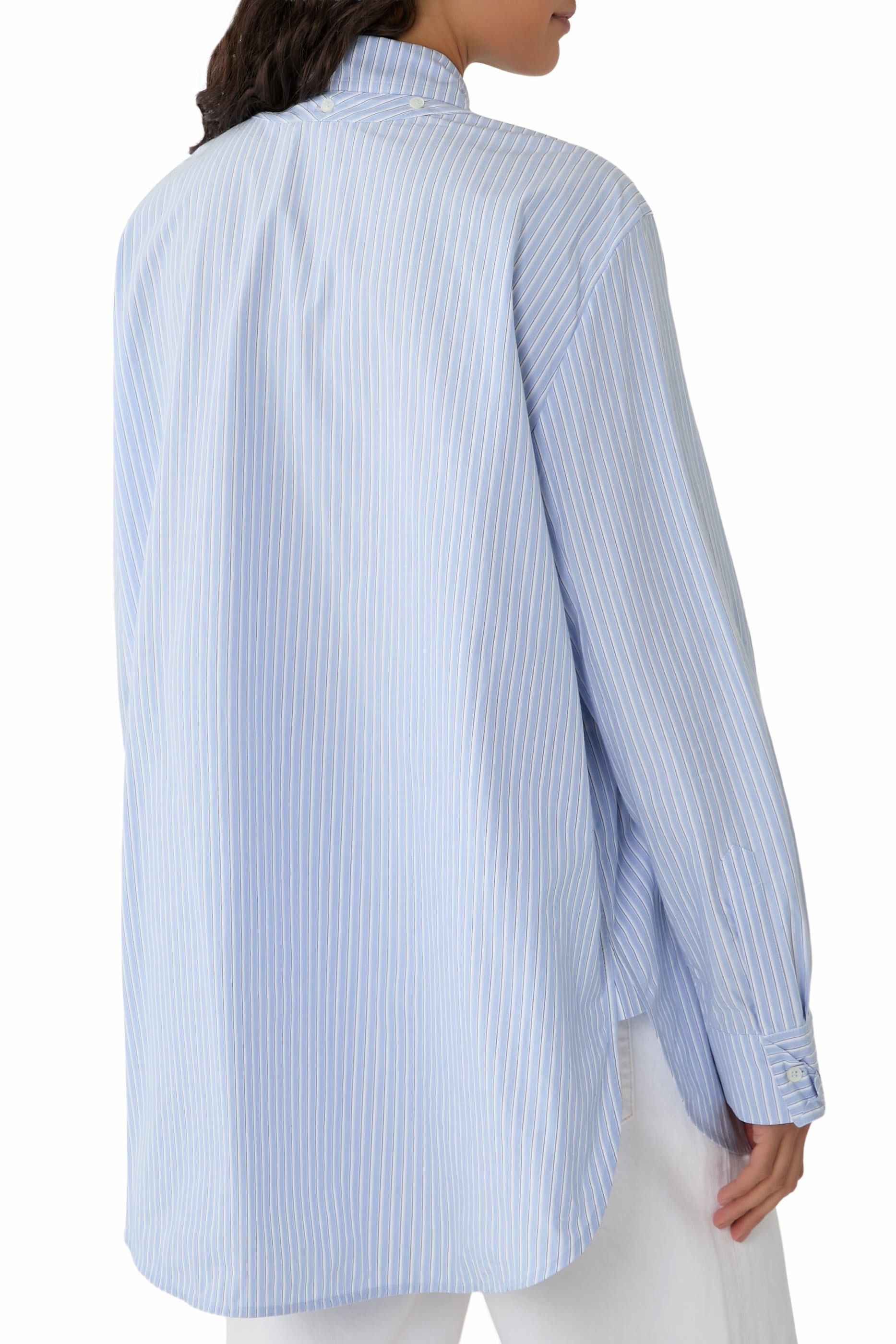 Nananda Stripe Shirting Oversized Shirt 