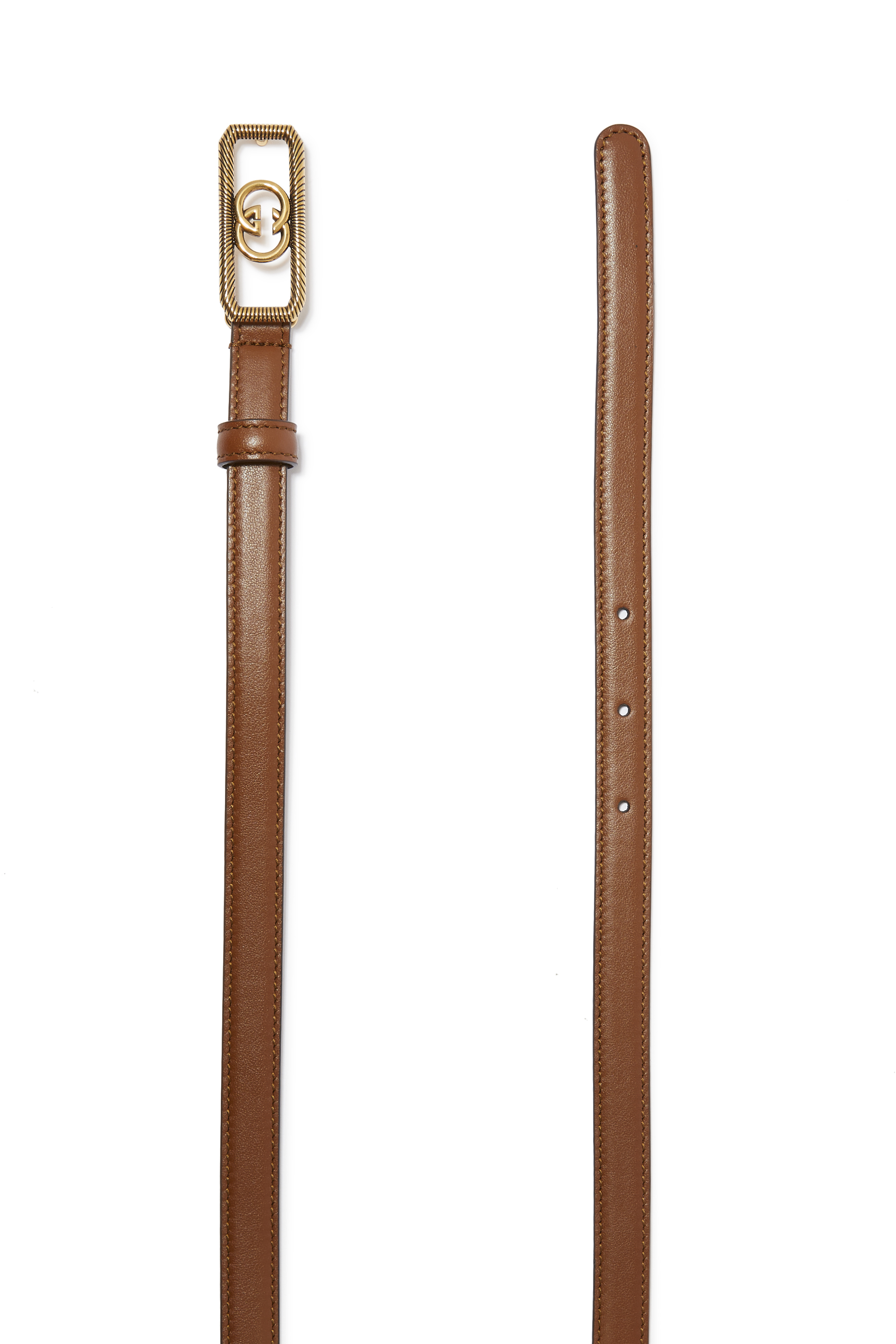 Thin Interlocking G Buckle Belt