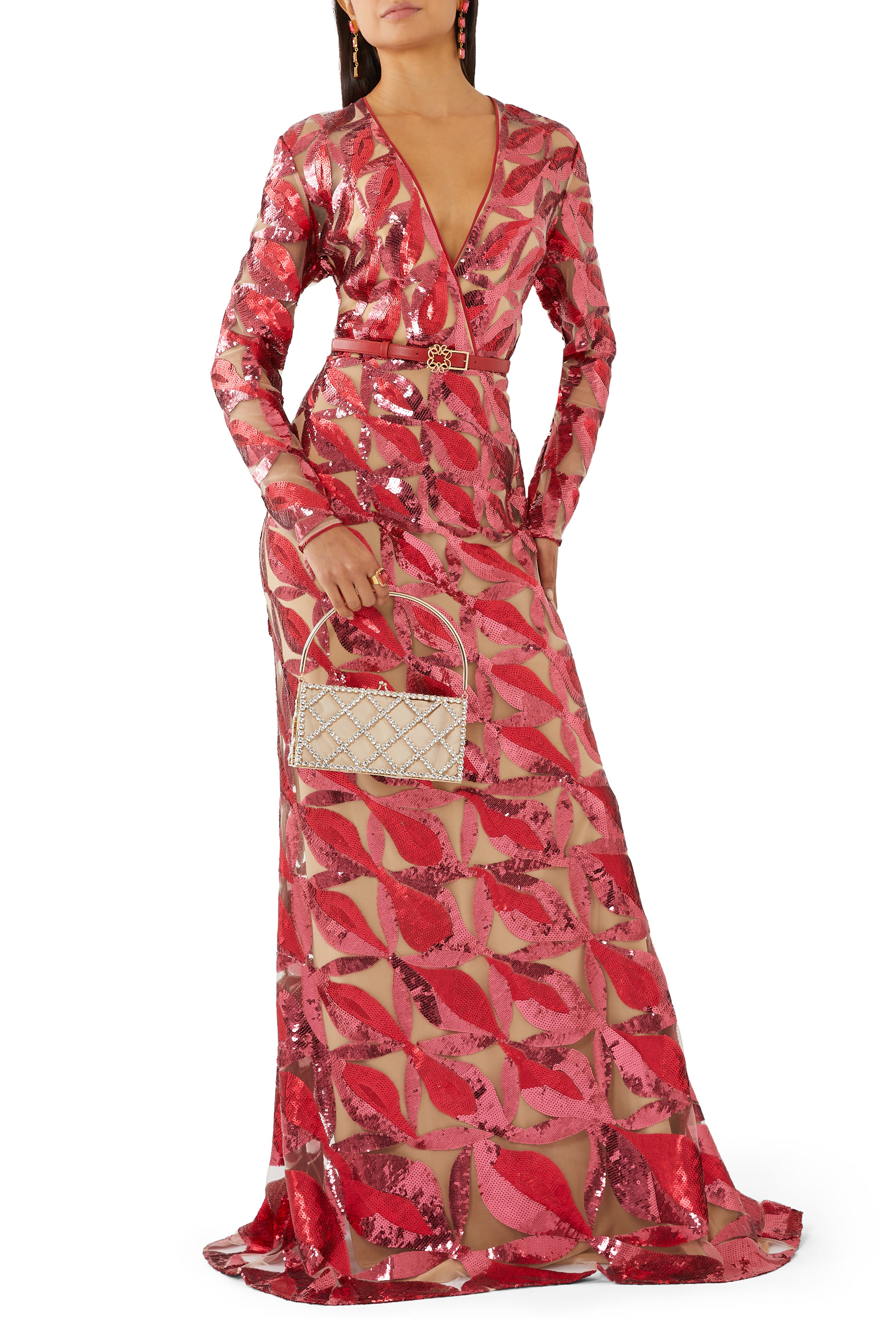Printed Wrap Maxi Dress