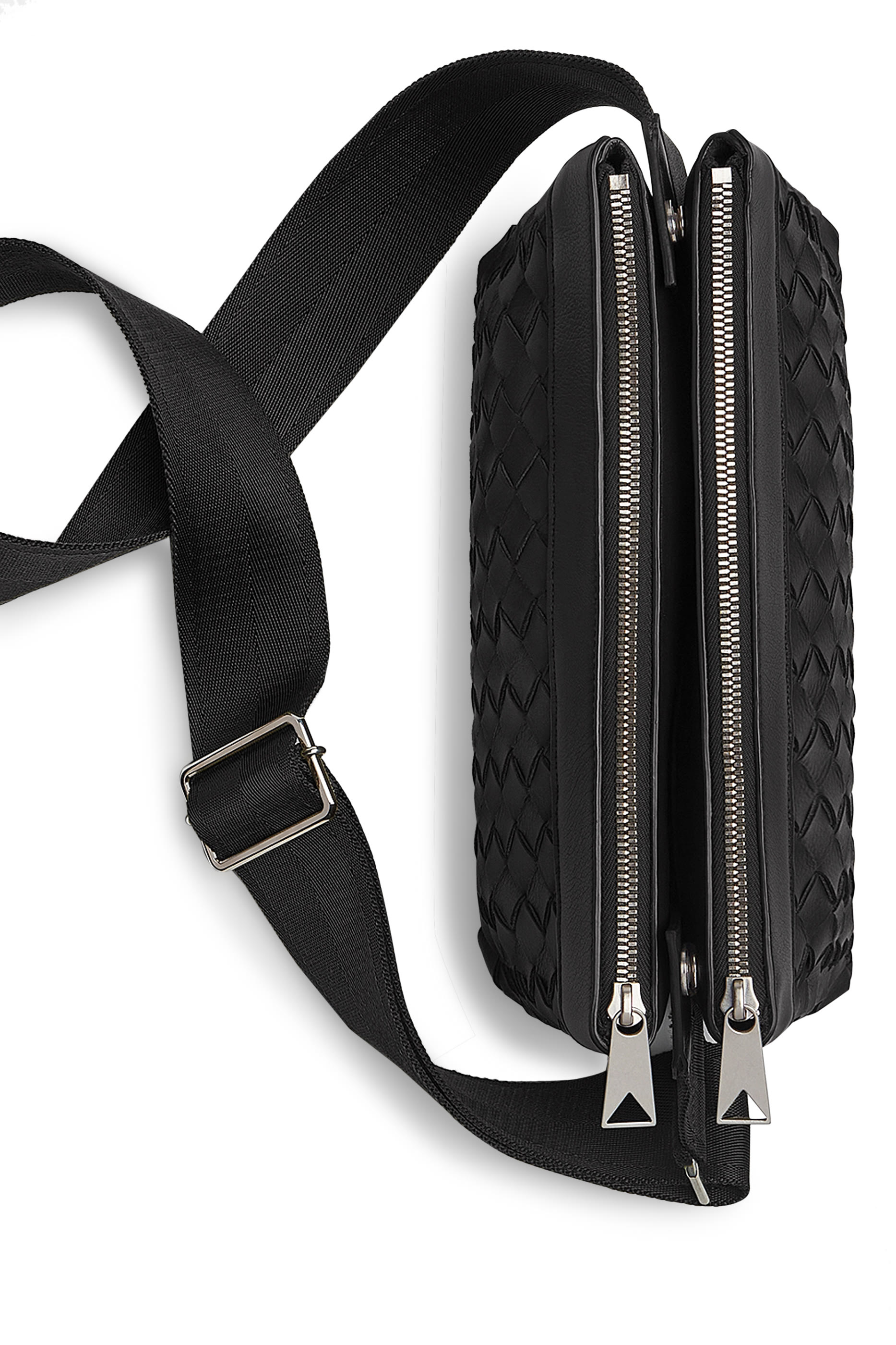 Intrecciato Leather Messenger Bag