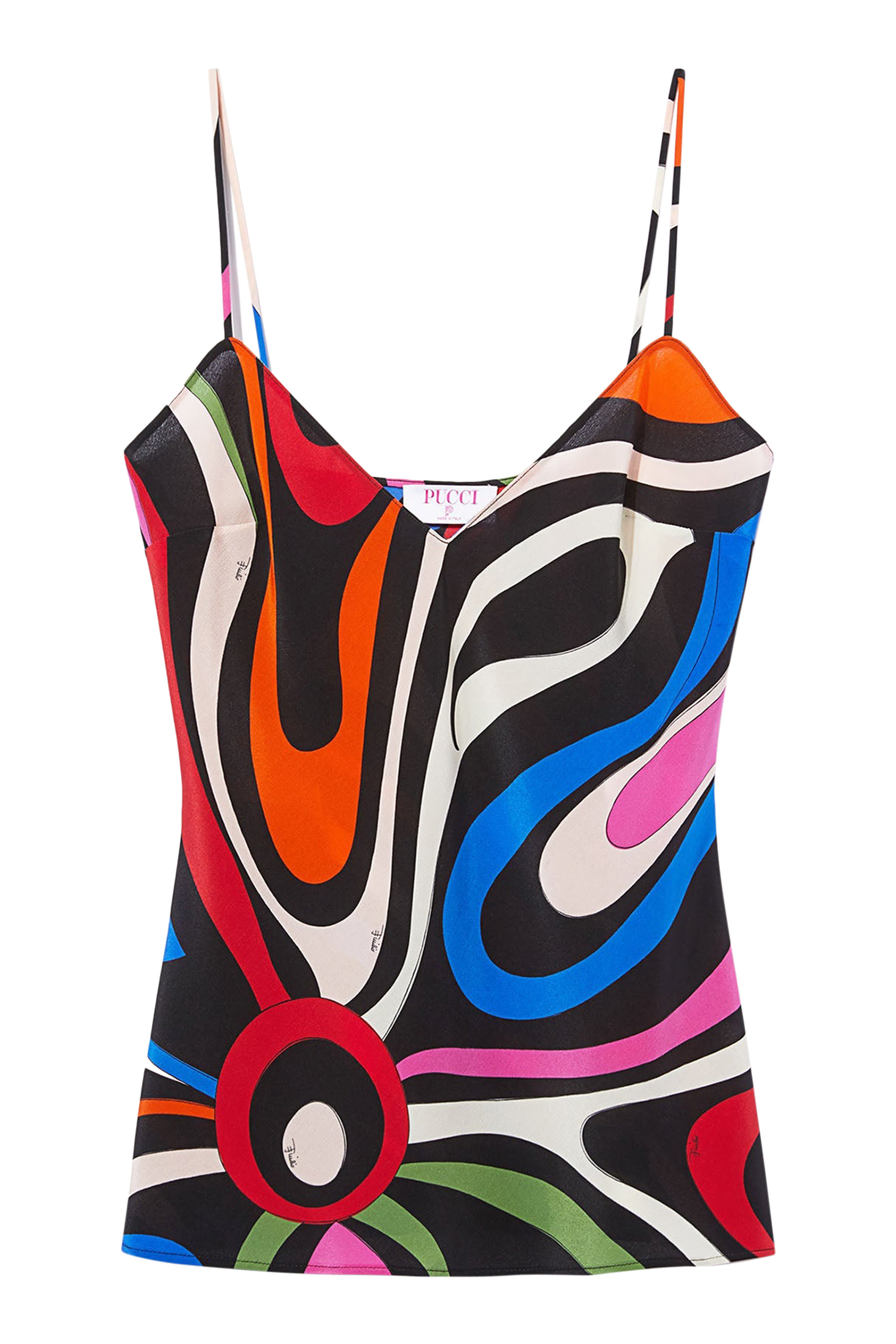 Marmo-Print Silk Camisole