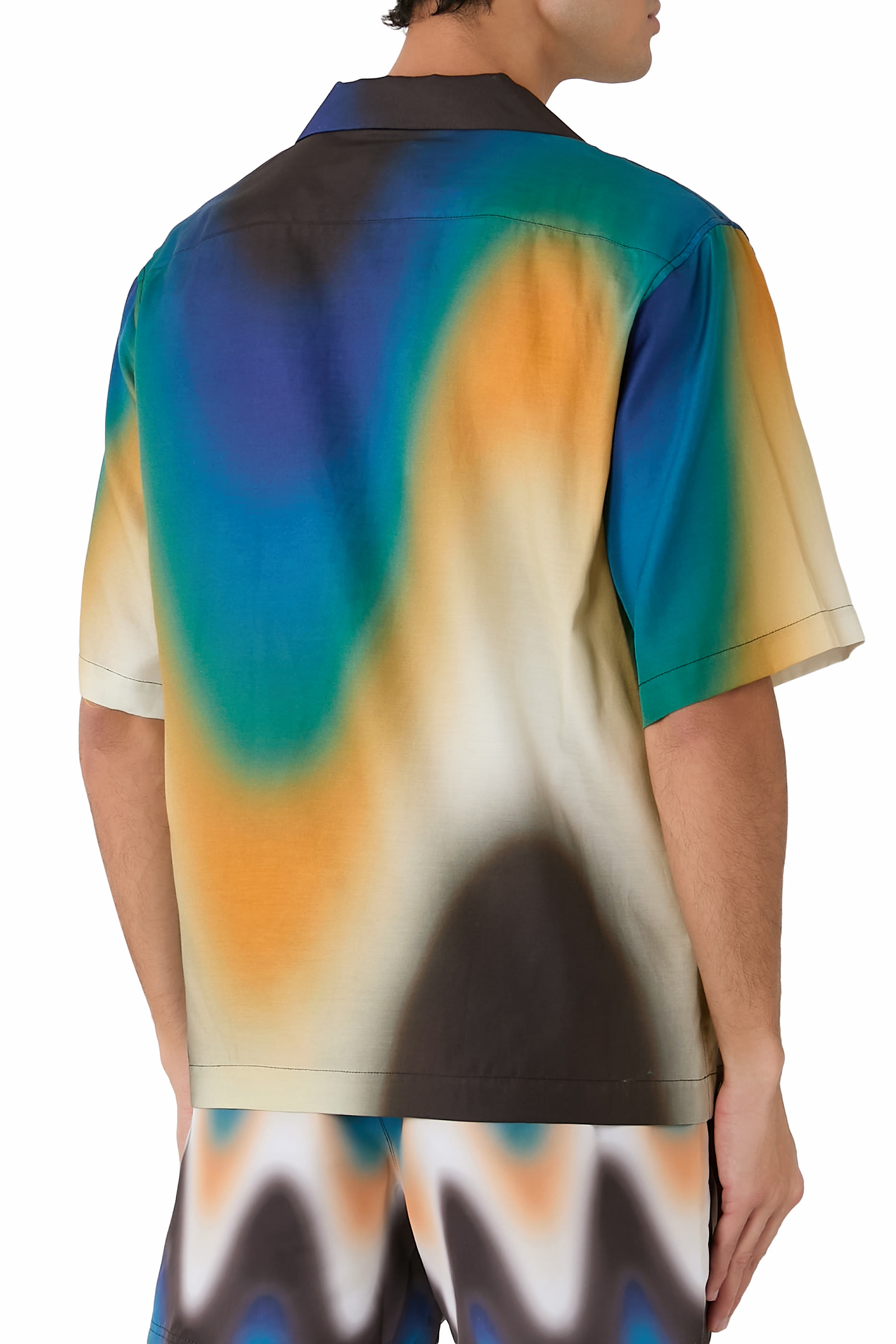 Gradient Wave Bowling Shirt