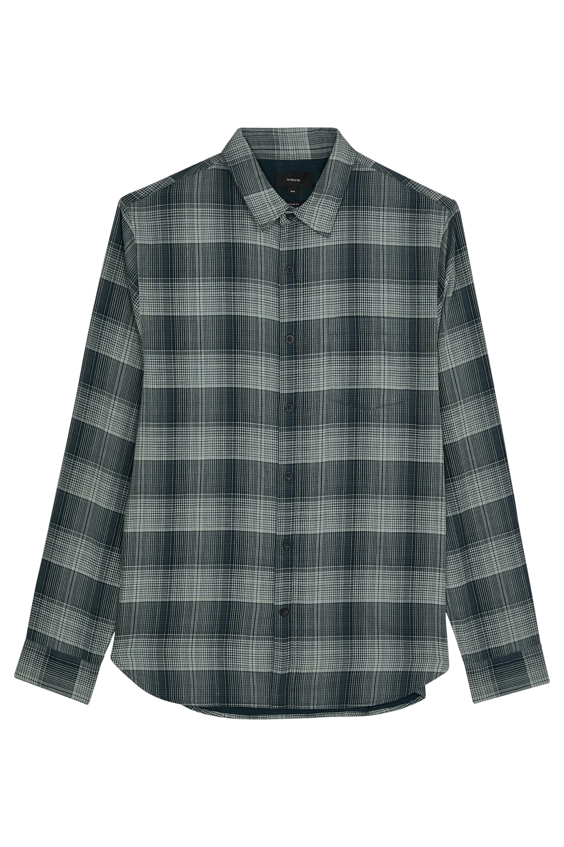 Big Sky Plaid Cotton Button-Front Shirt 