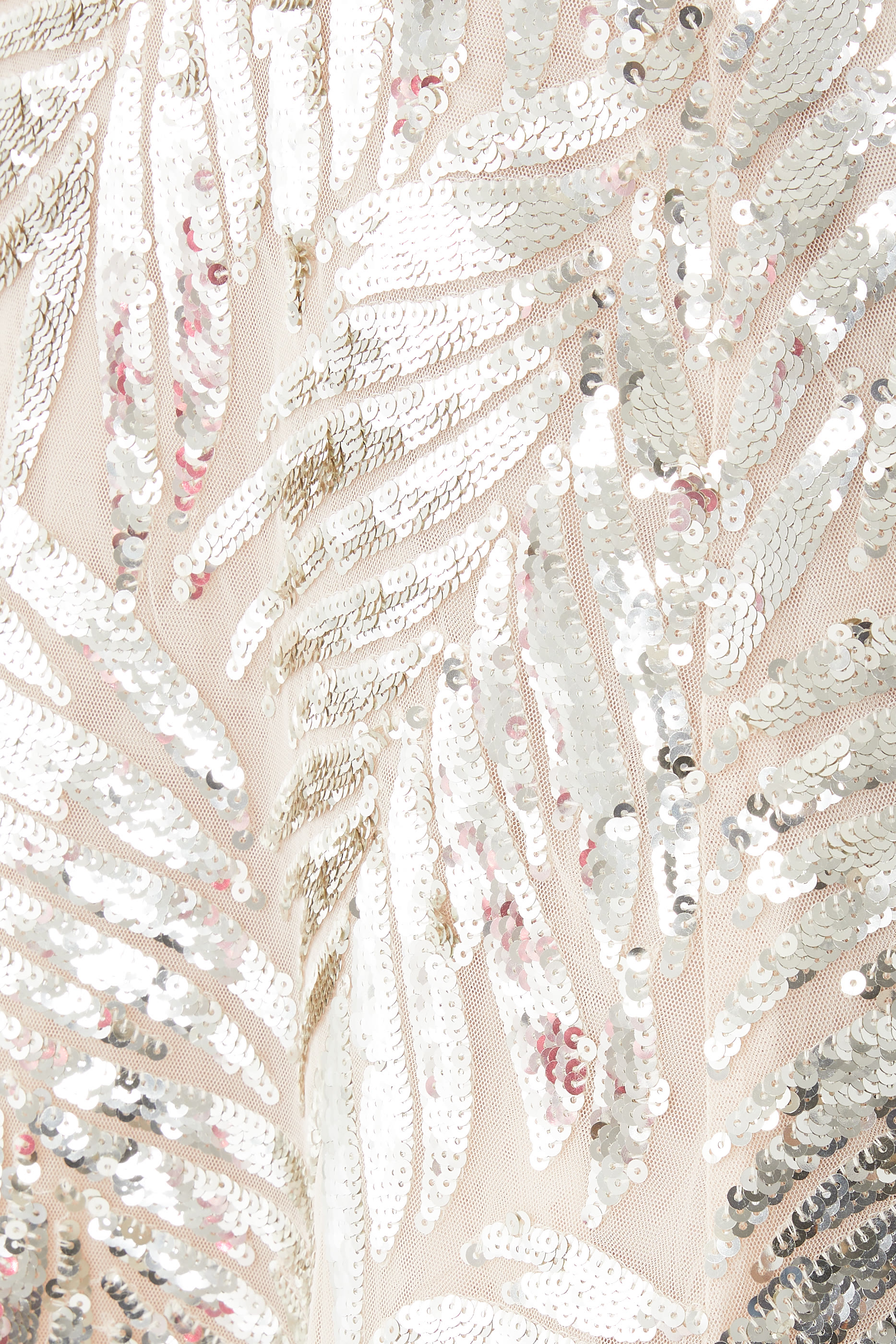 Feather Sequin Strapless Ballerina Dress