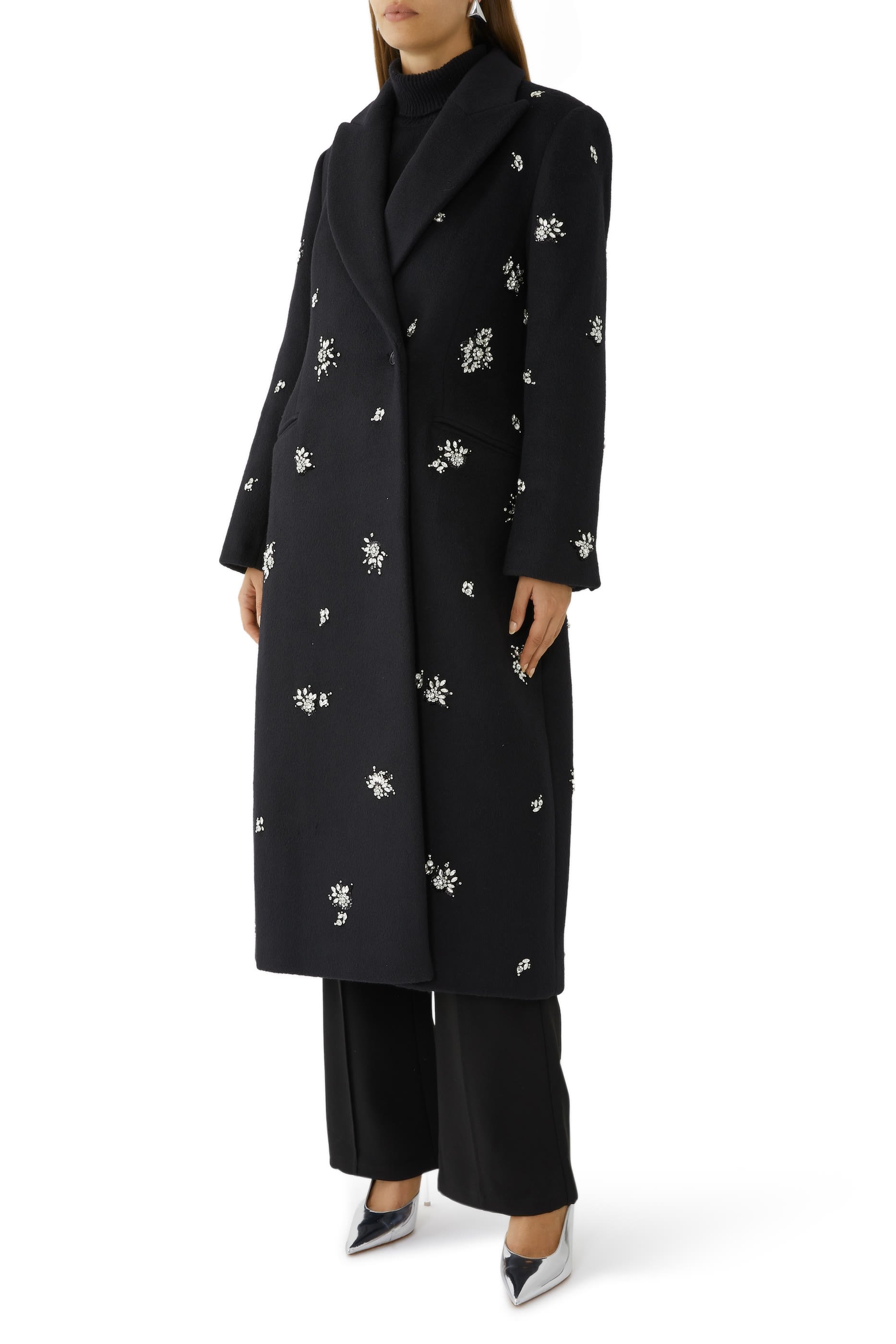 Gianni Embellished Long Coat