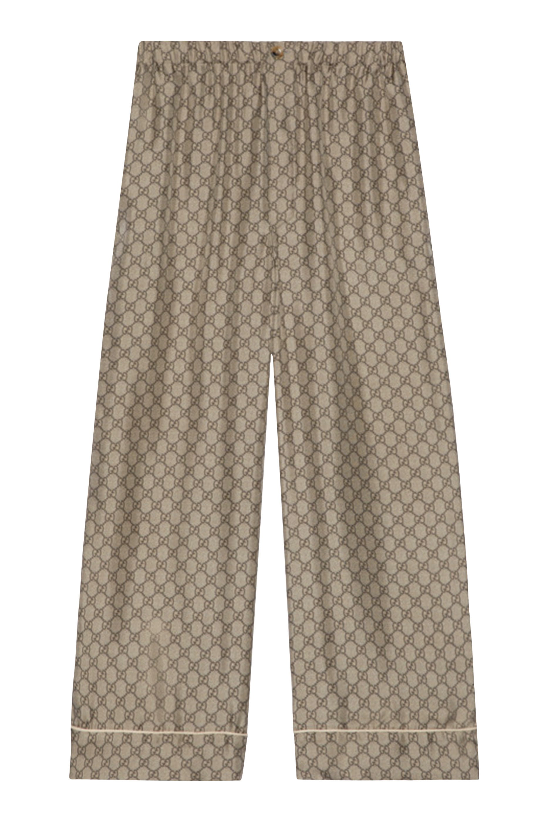  GG Supreme Print Silk Pants  