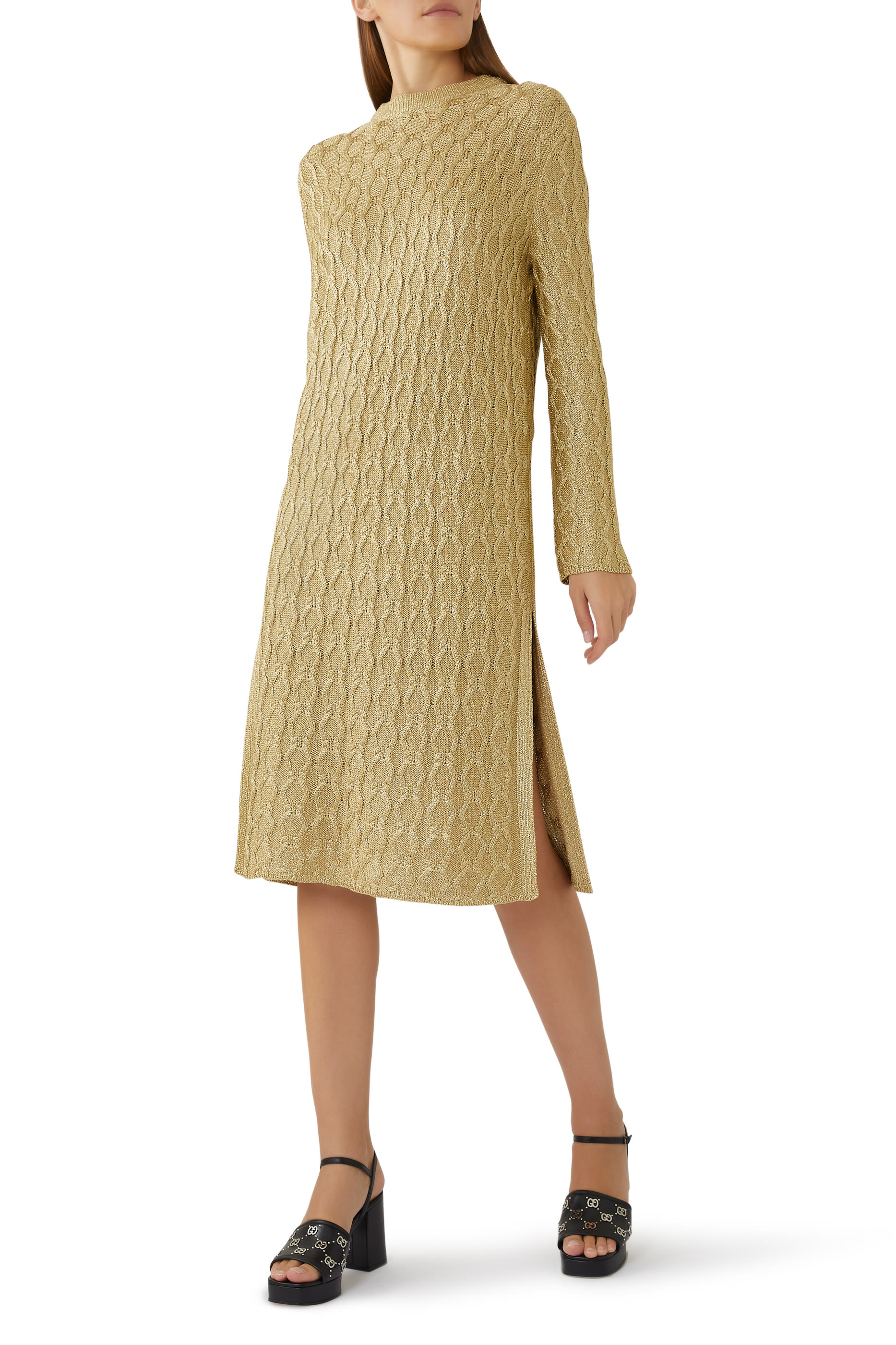 Chunky Cable Knit Viscose Dress