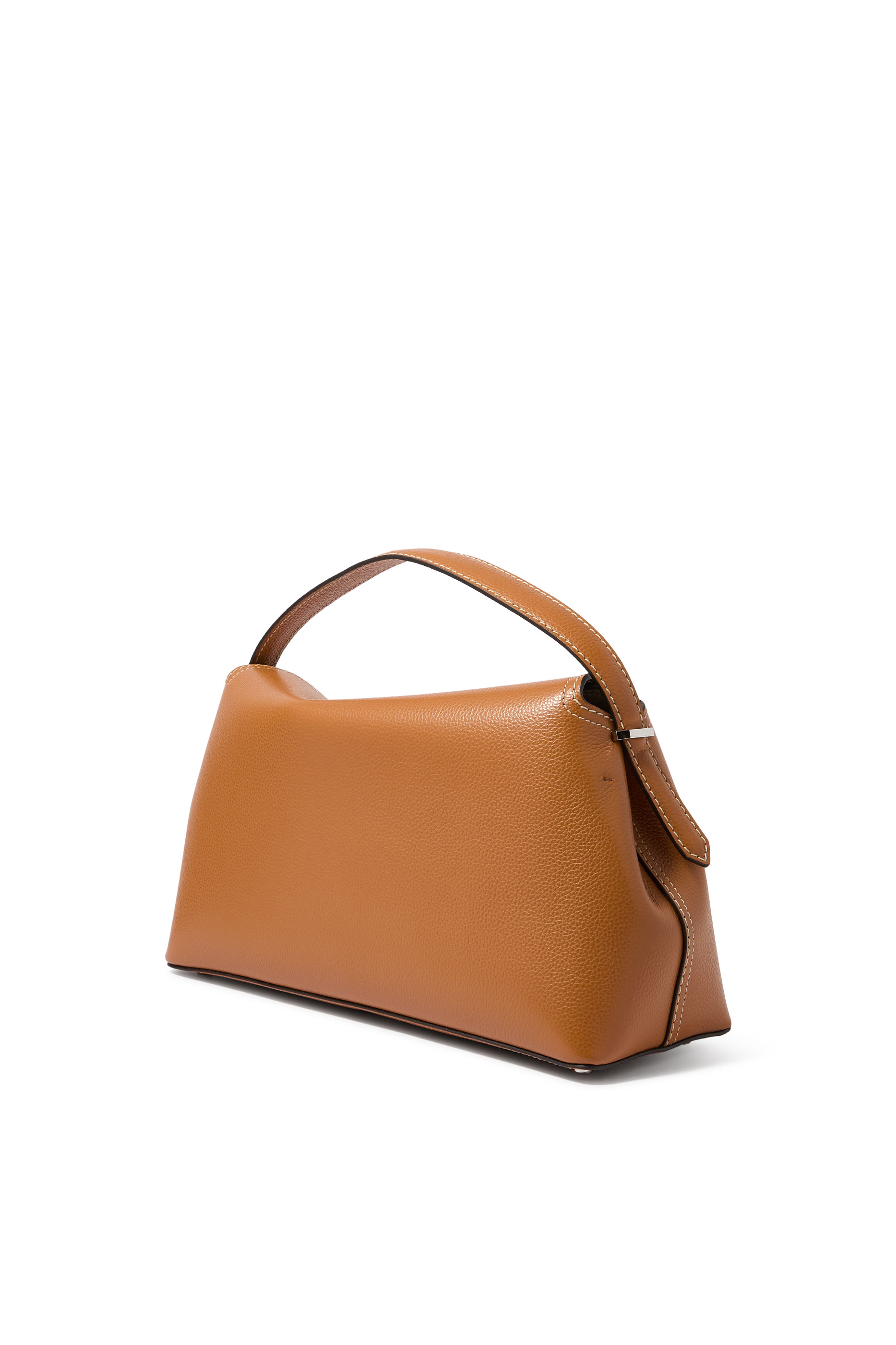  T-Lock Grained-Leather Top Handle Bag