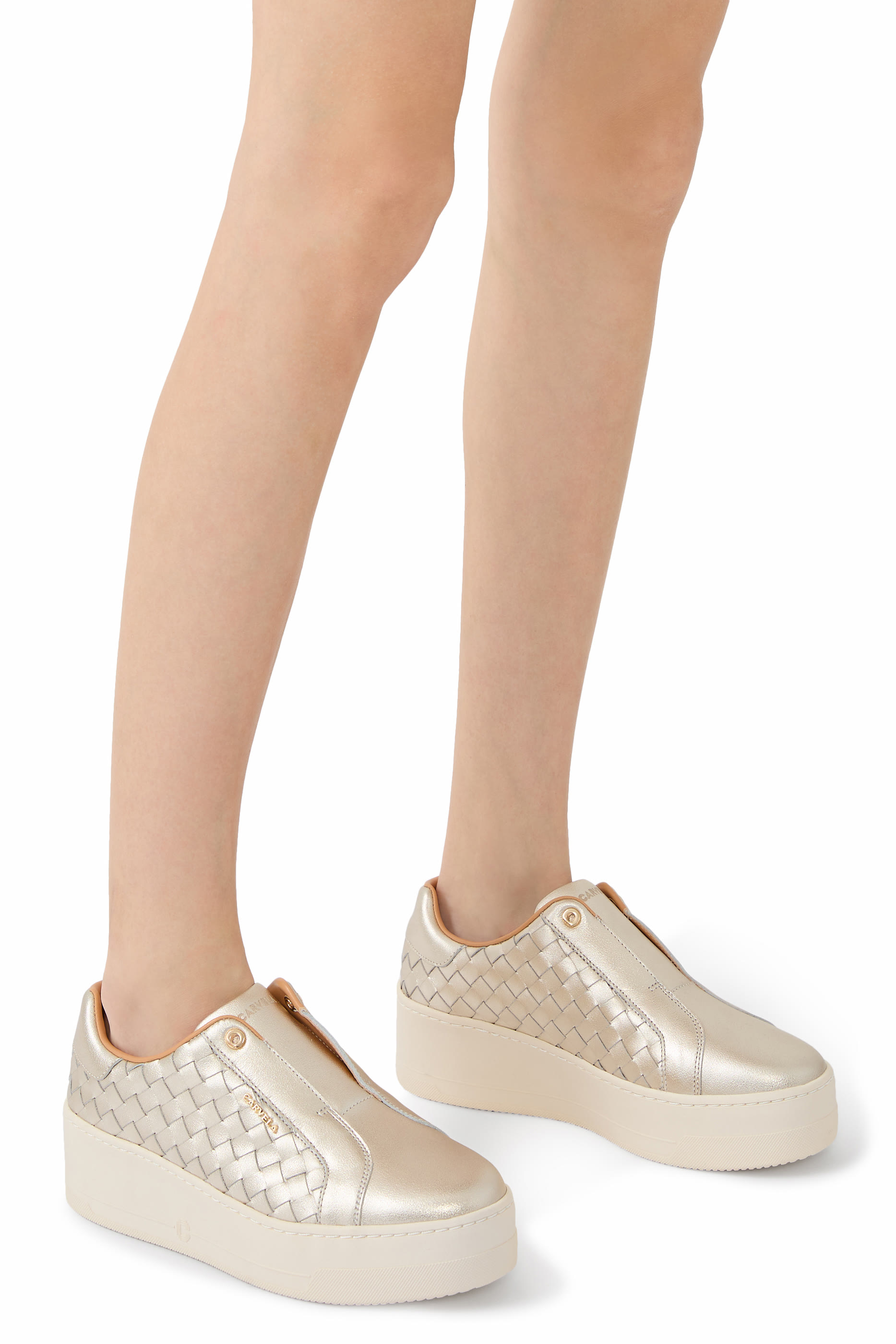 Carvela 50 Connected Laceless Weave Sneakers