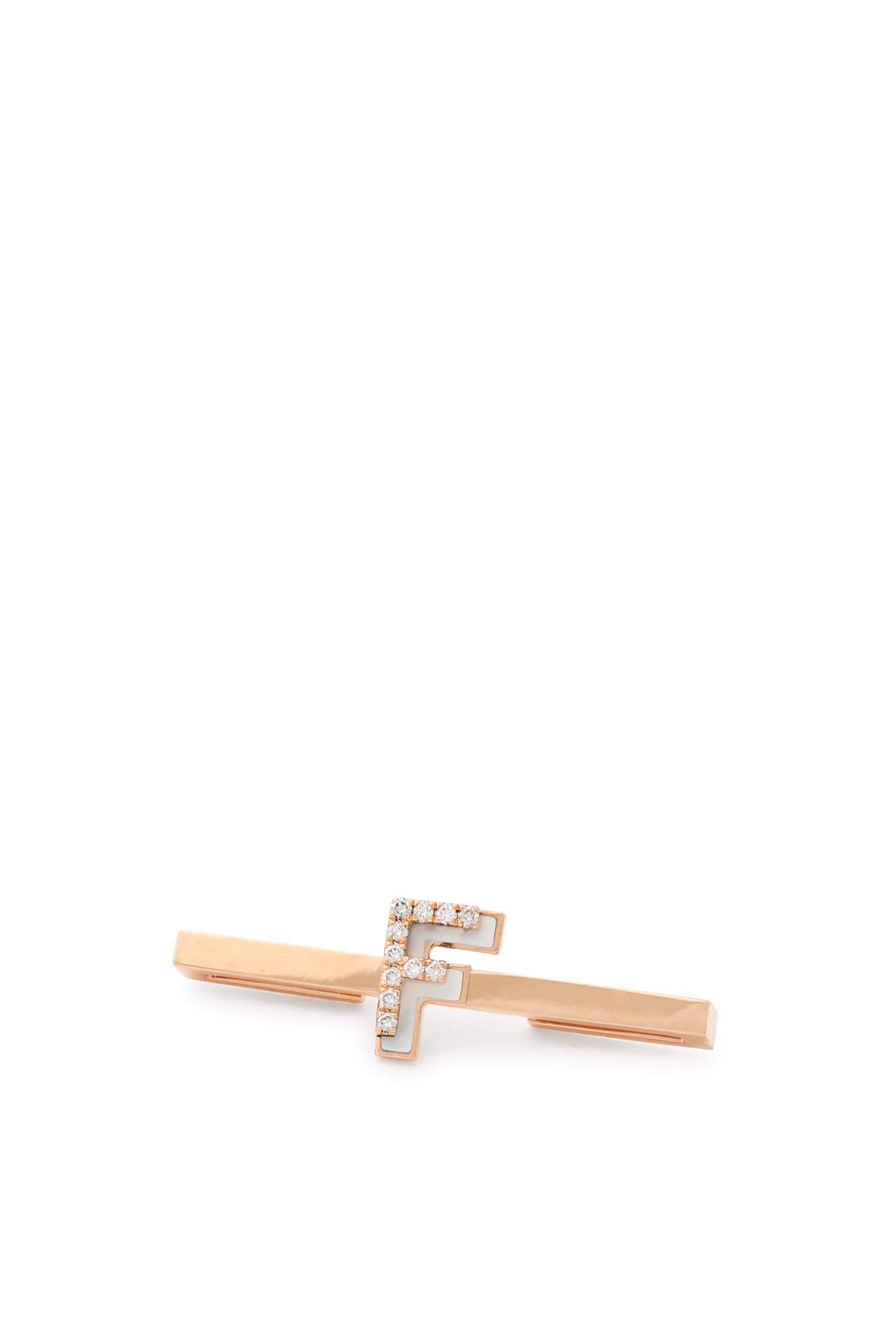 Tech Silhouette Charm, 18K Rose Gold, Diamonds & Enamel