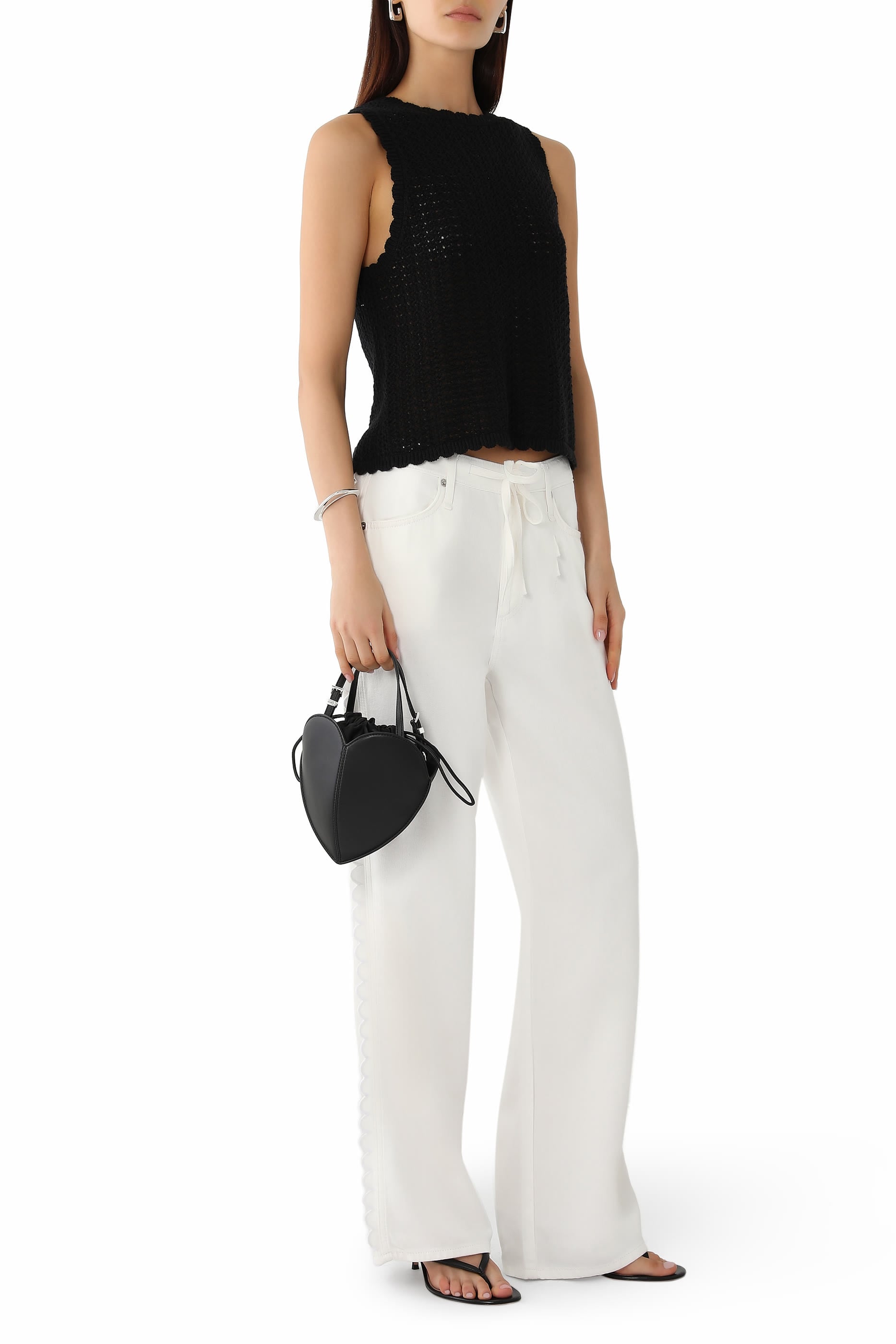 Phoebe Drawstring Wide-Leg Jeans 