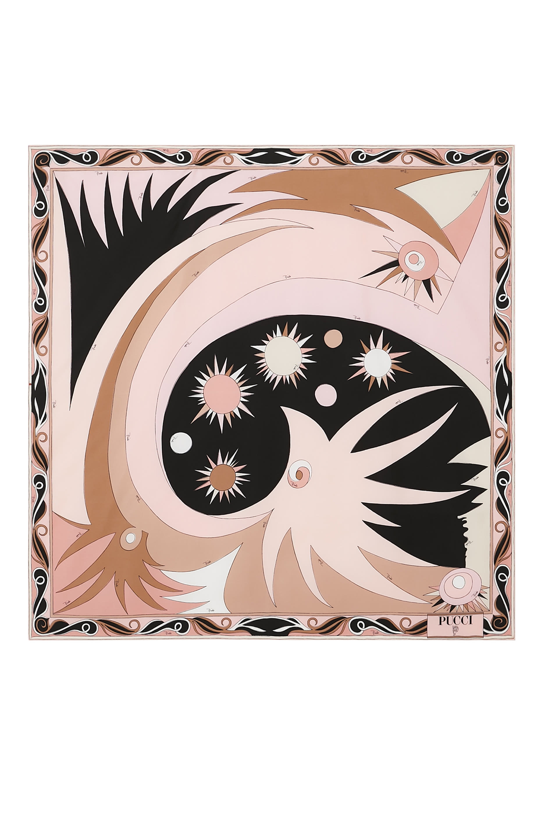 Stella Print Silk-Twill Carr&eacute;