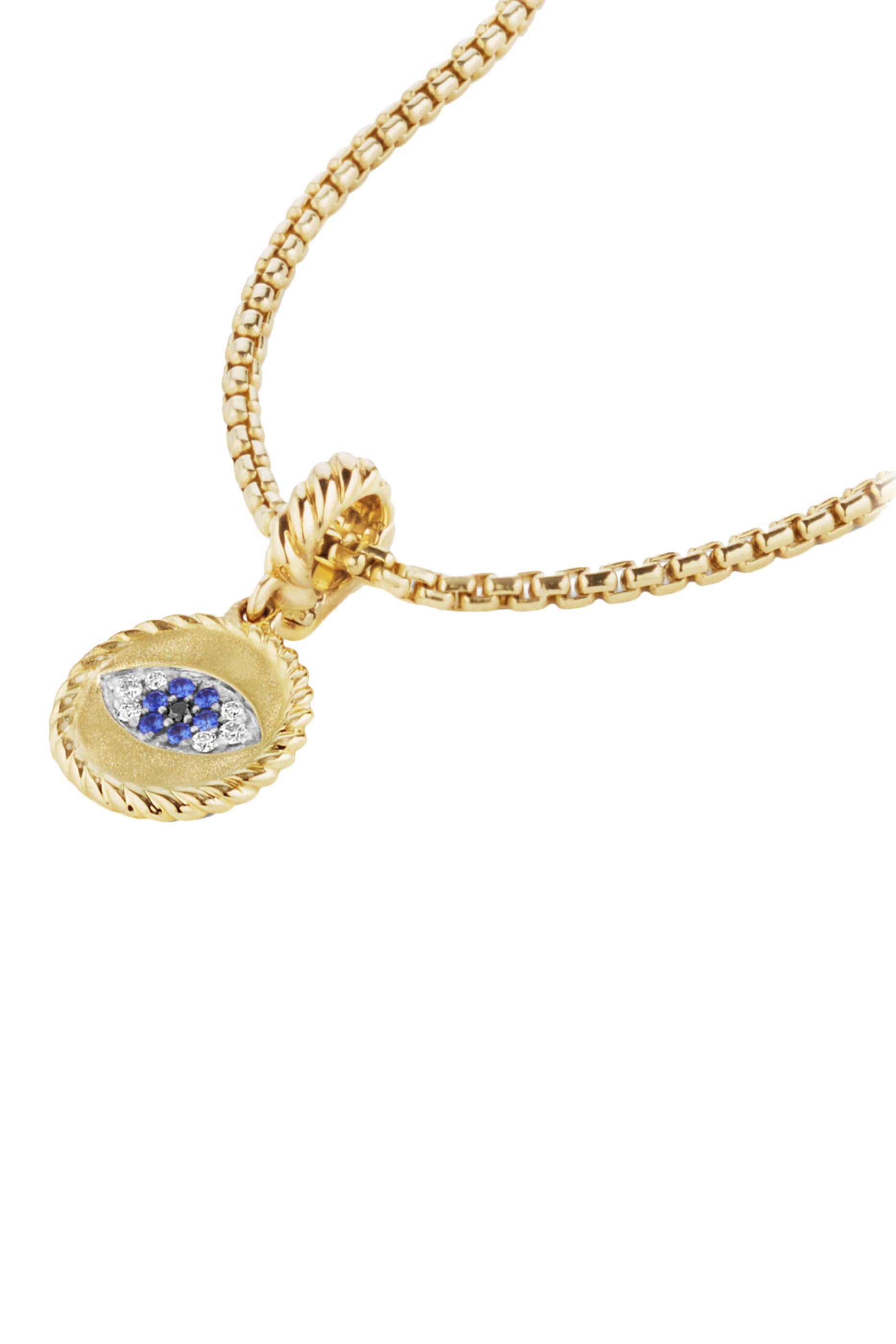 Cable Collectibles Evil Eye Amulet, 18k Yellow Gold with Diamonds & Sapphires