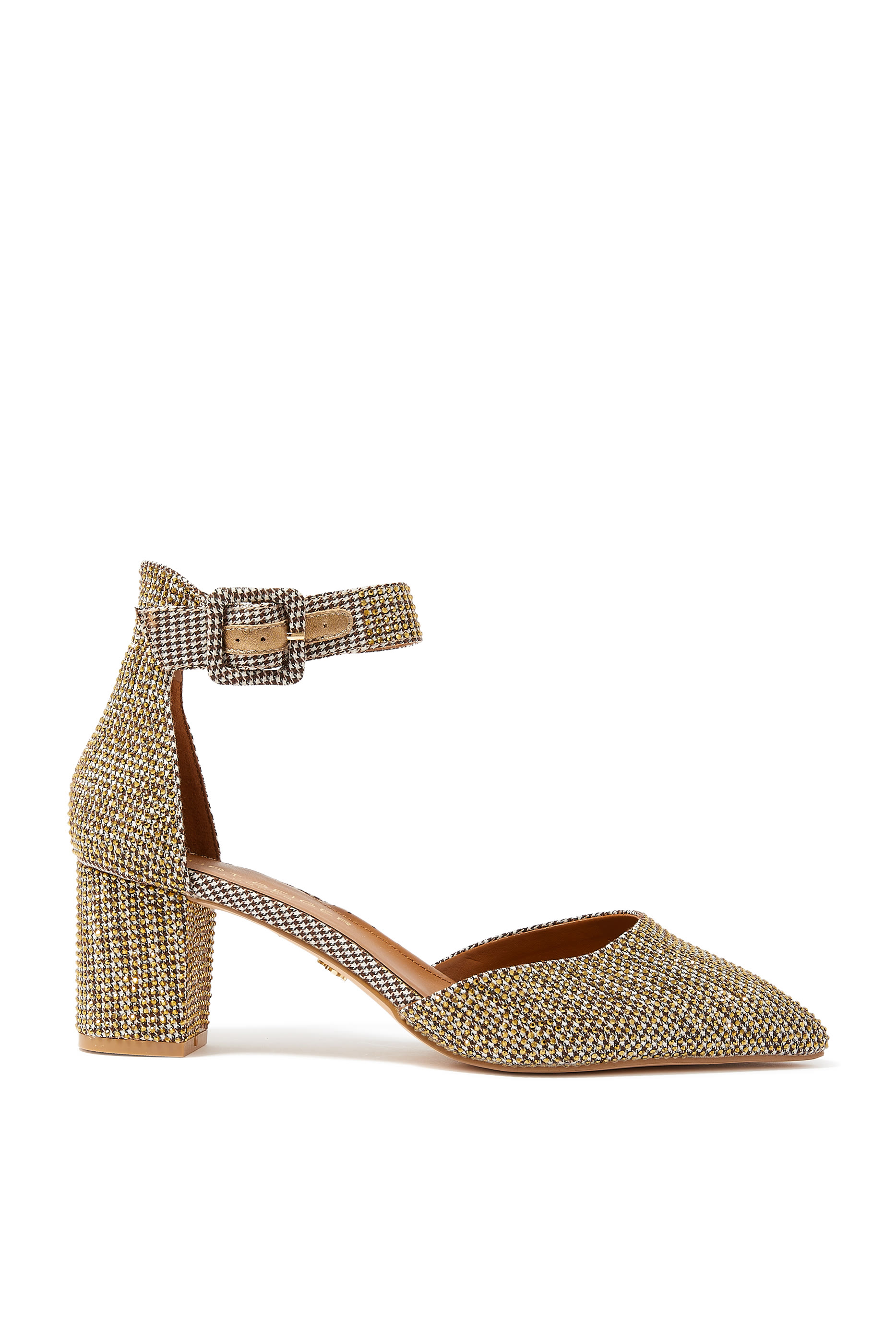 Burlington 60 Ankle Strap Fabric Pumps