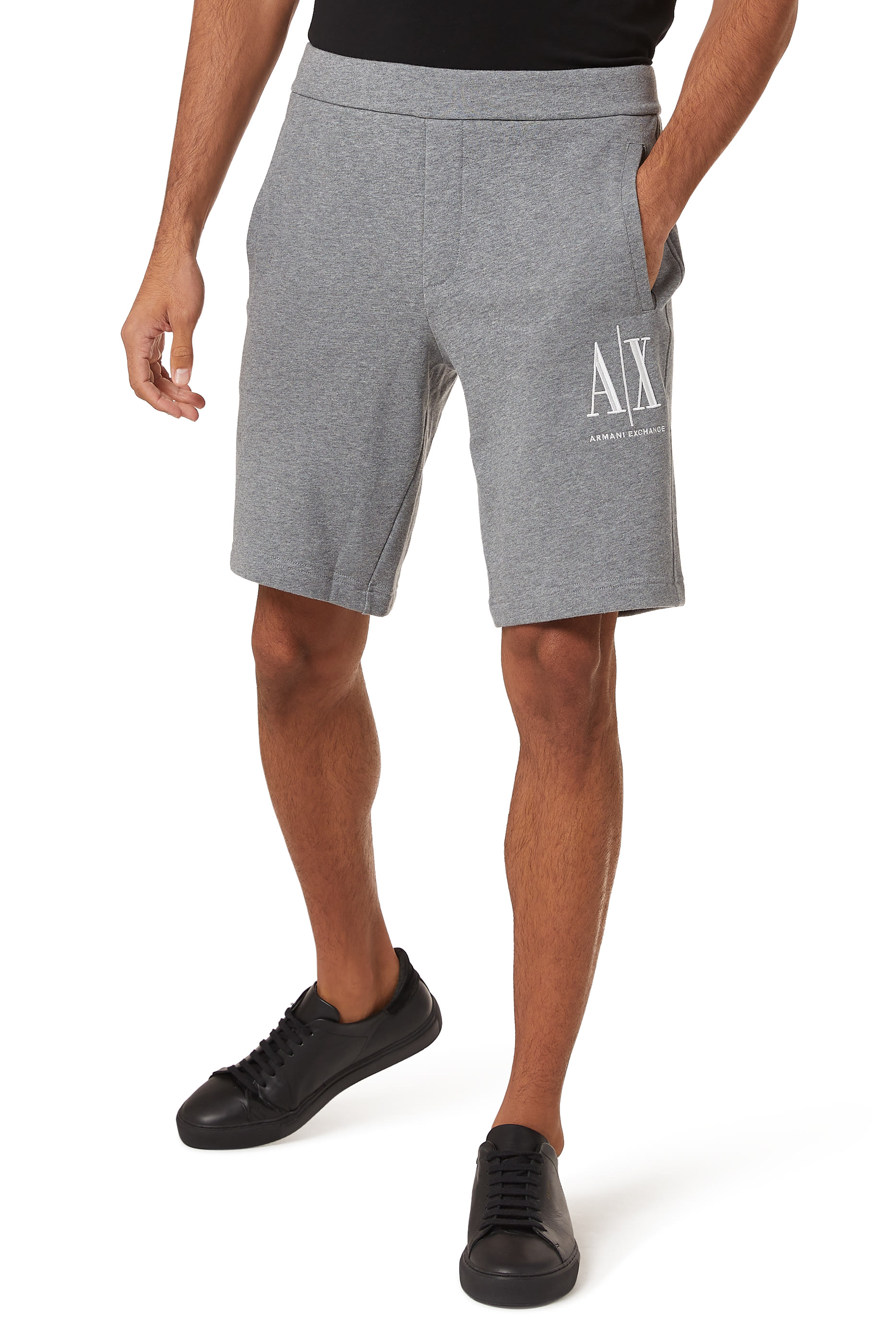 Logo Embroidery Cotton Shorts