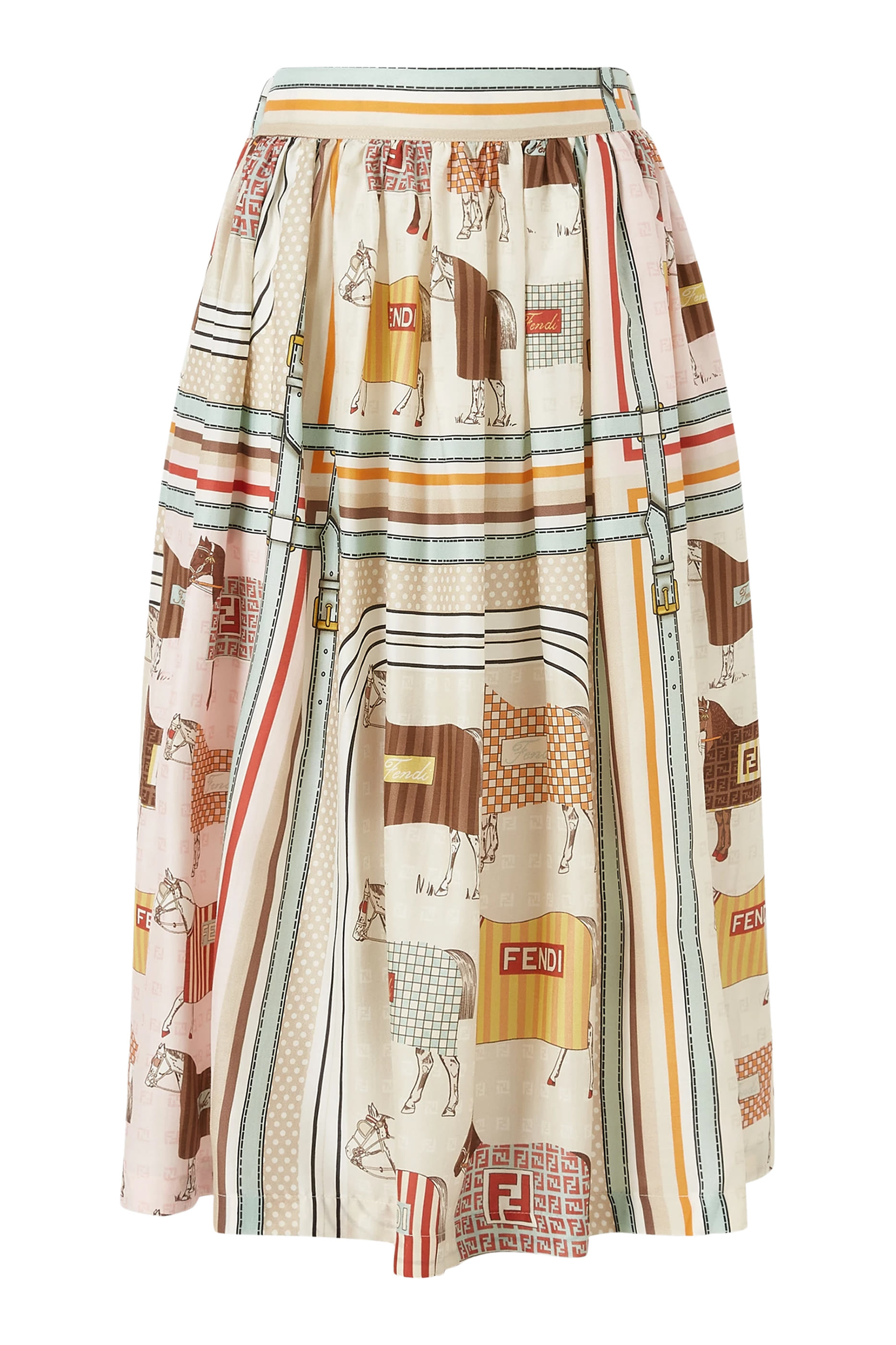 Kids Horse Printed Skirt