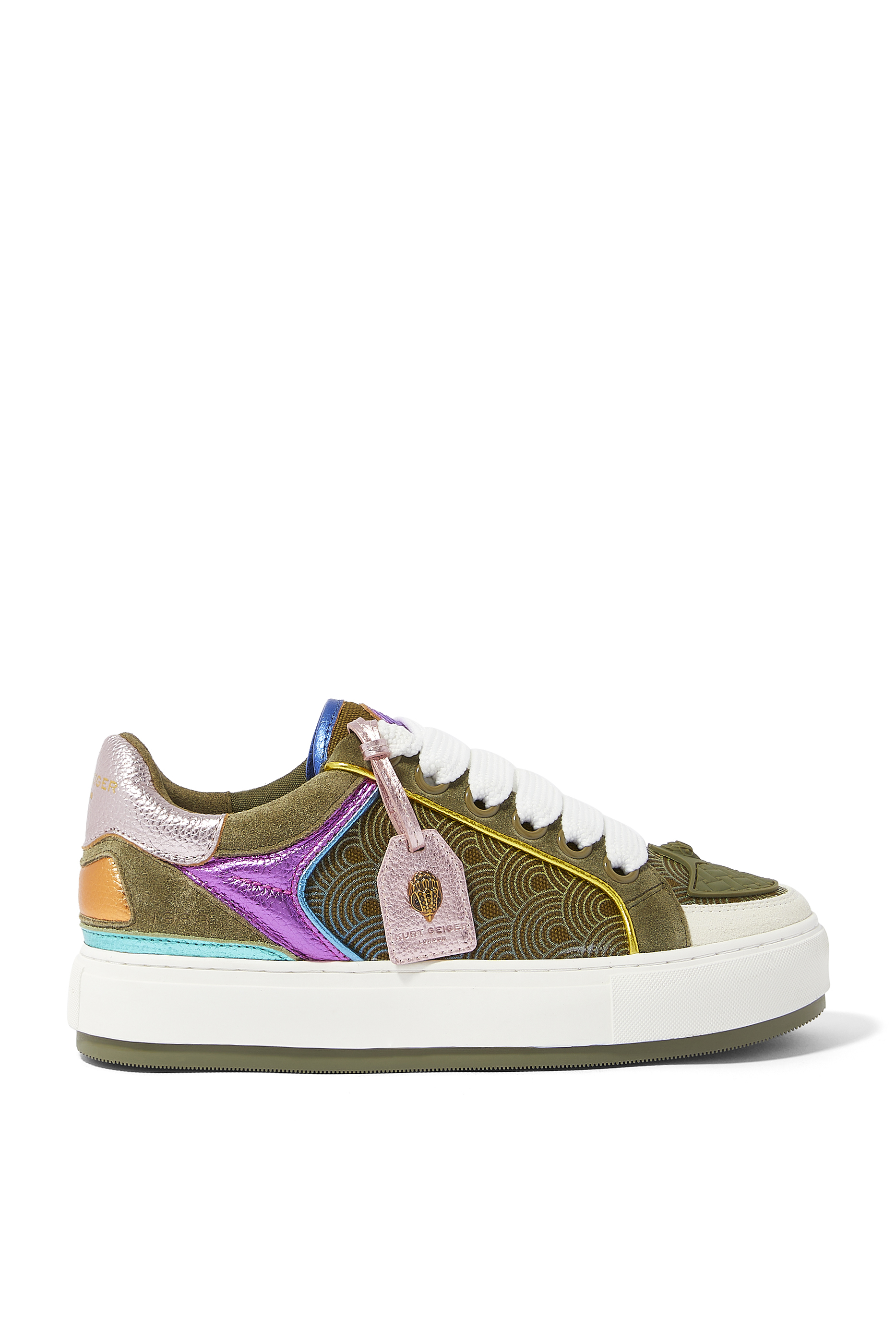 Buy Kurt Geiger Southbank Tag Leather Sneakers for Womens ...