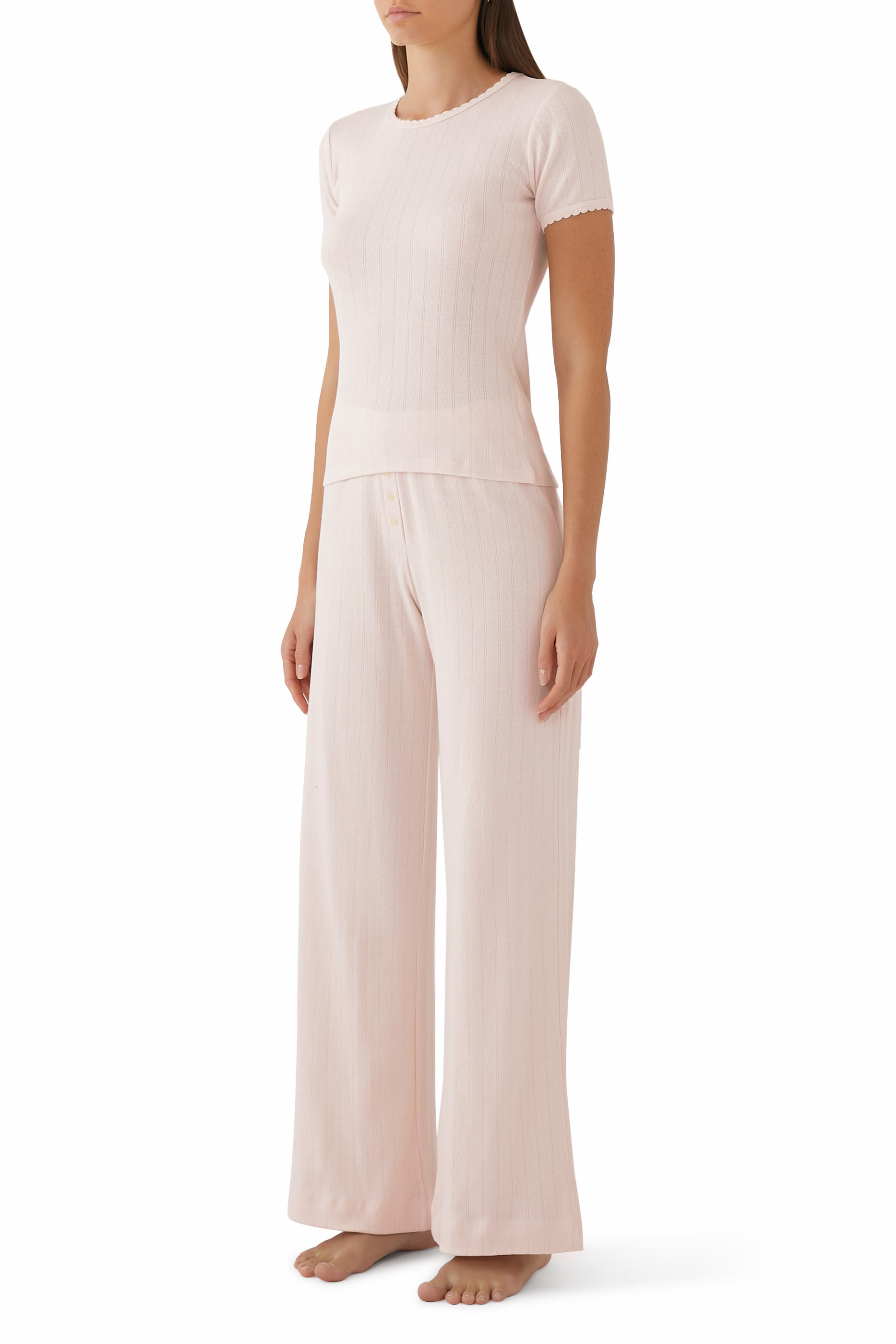 Pointelle Slim Fit T-Shirt