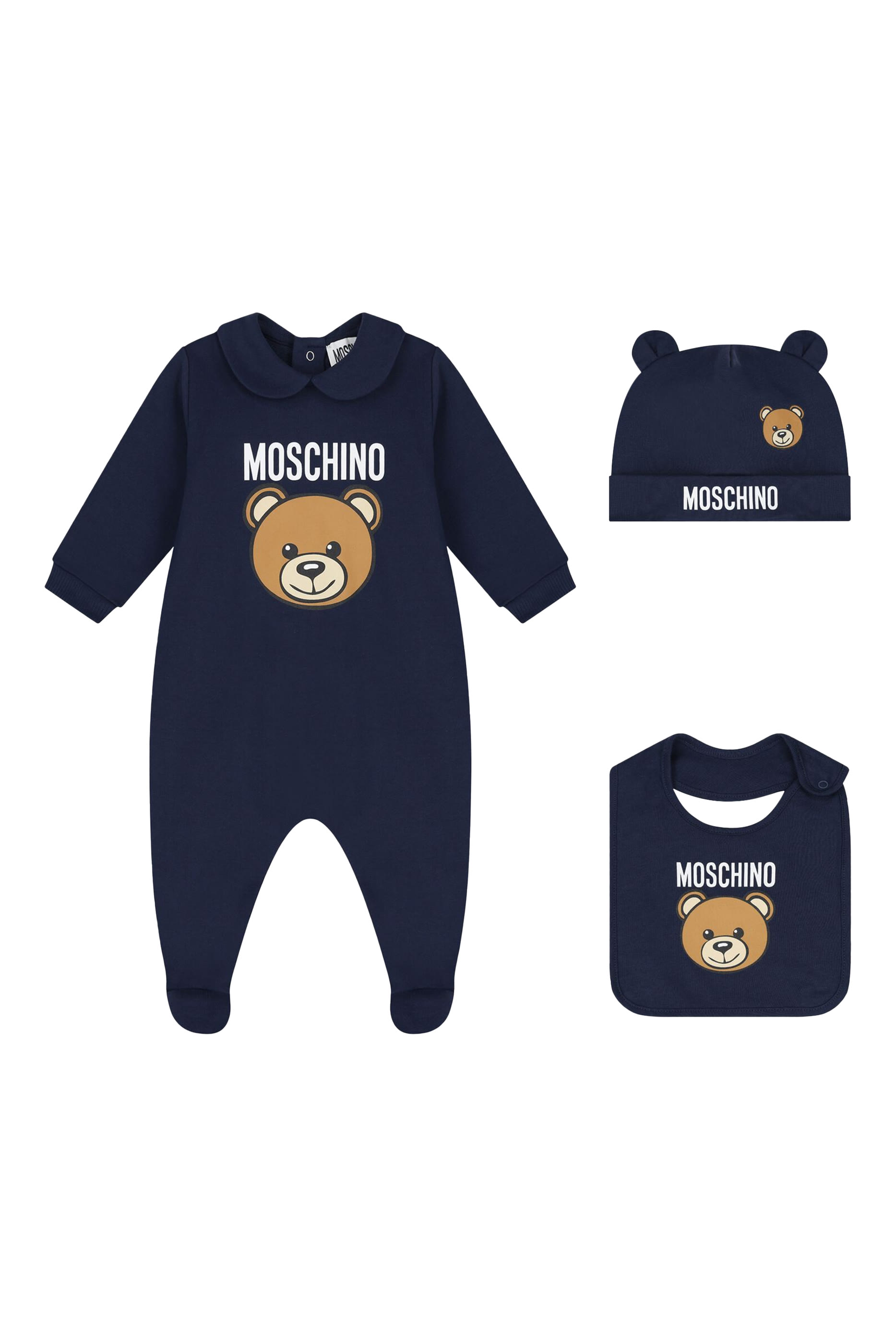 Kids BG Teddy Patch Bib + Hat Set