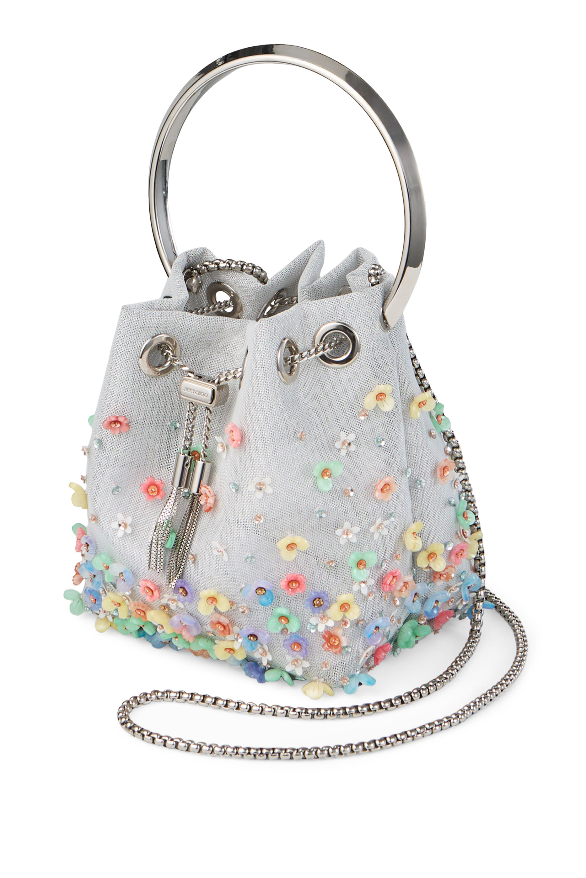 Bon Bon Mesh Bag with Embroidered Daisies