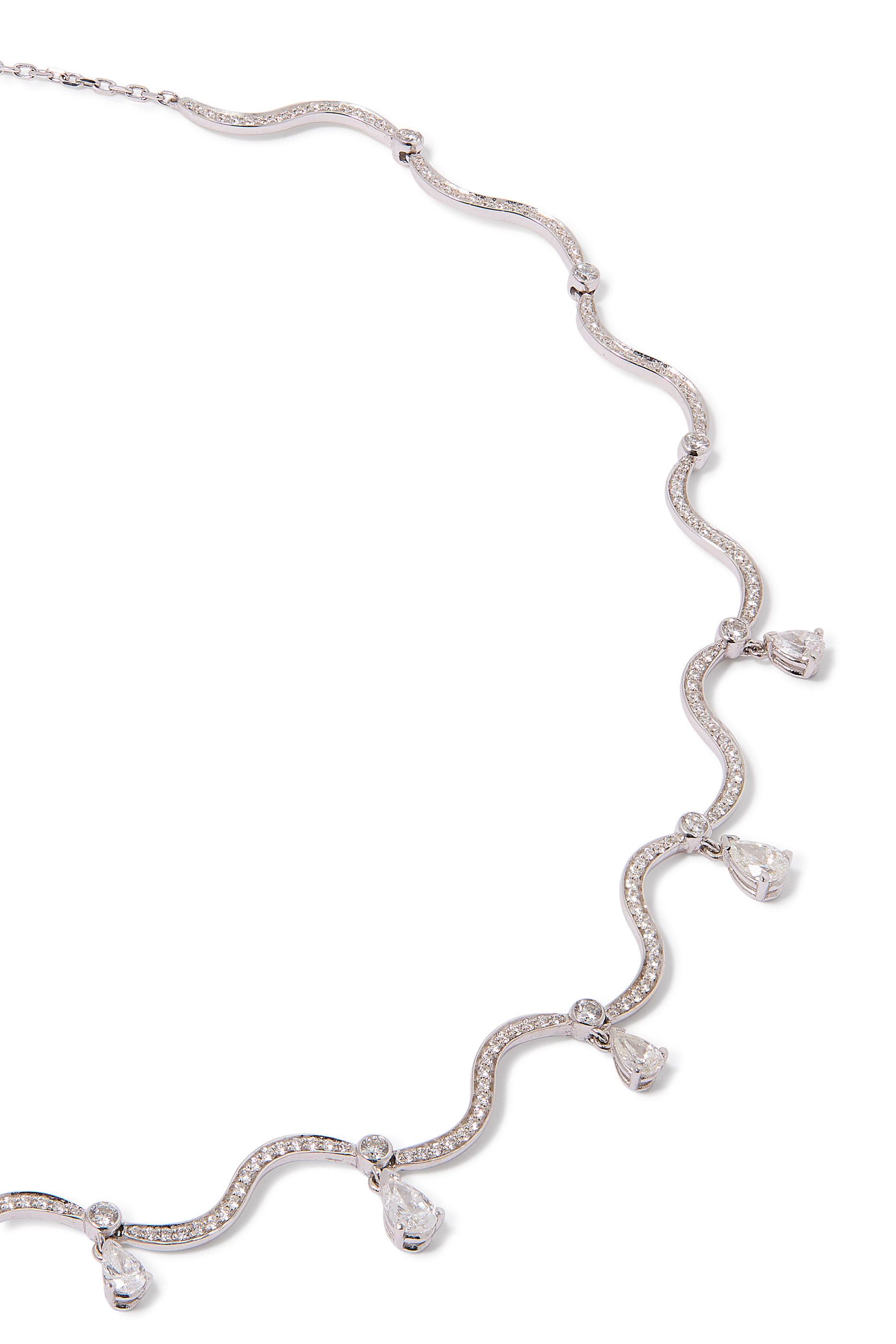 Wave Choker,  18k White Gold & Diamonds