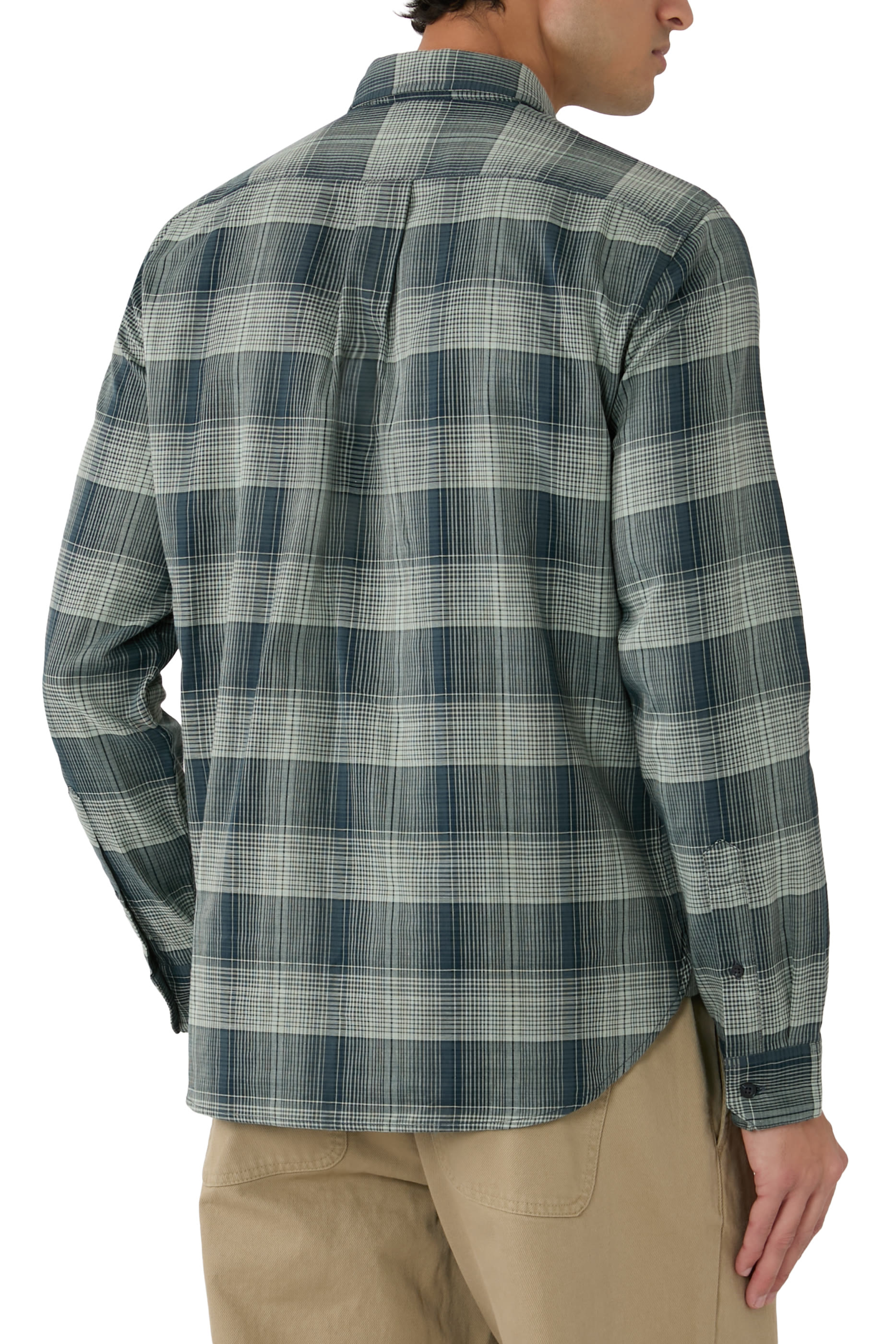Big Sky Plaid Cotton Button-Front Shirt 