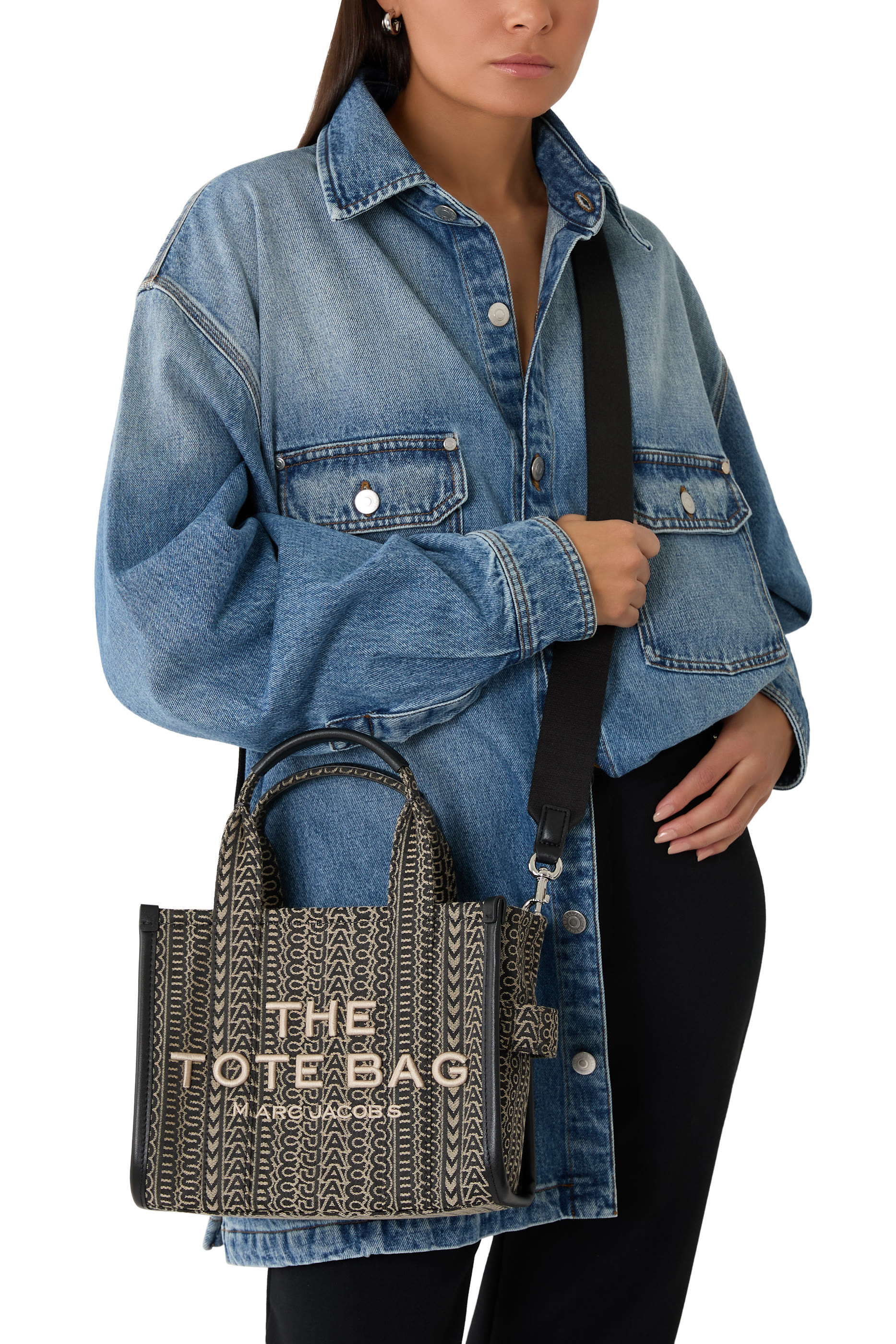 Monogram Jacquard Small Tote Bag