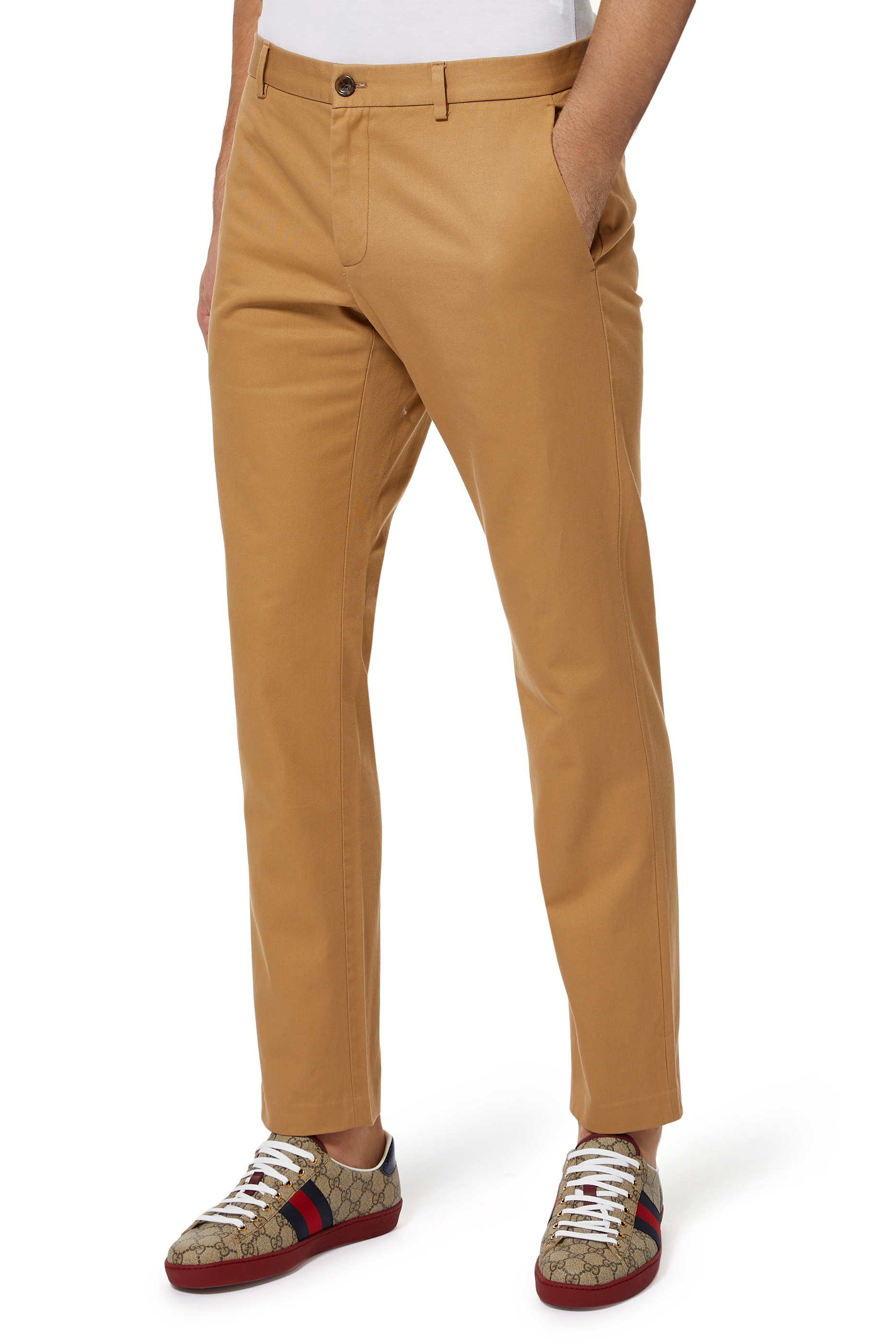 Straight-Leg Cotton Chinos