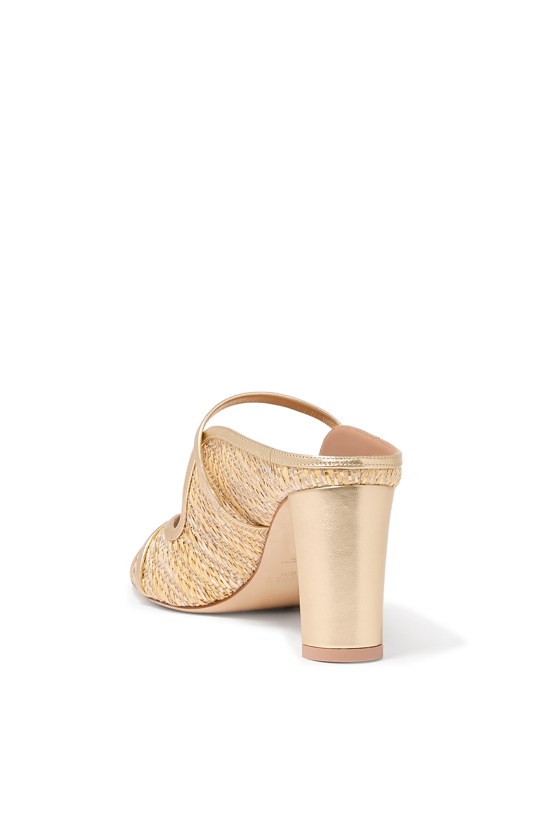 Norah Metallic Raffia 70 Heeled Sandals