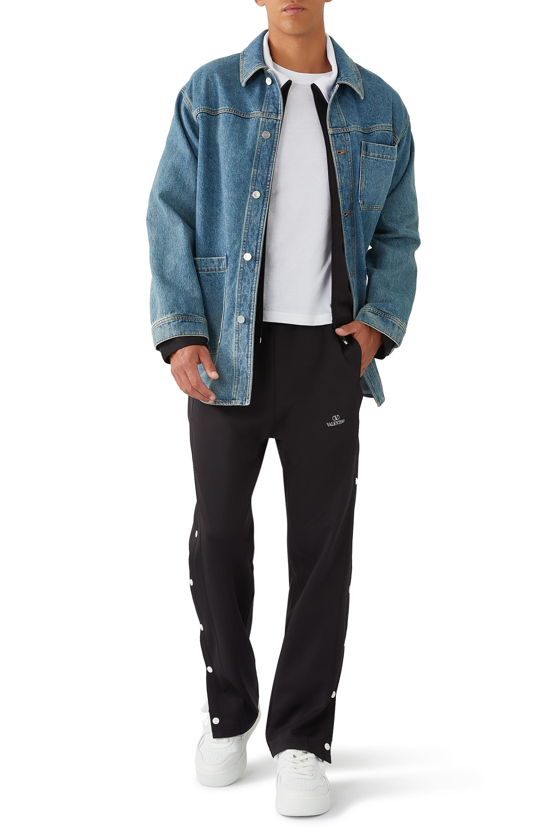 Relaxed Button-Up Track Pants